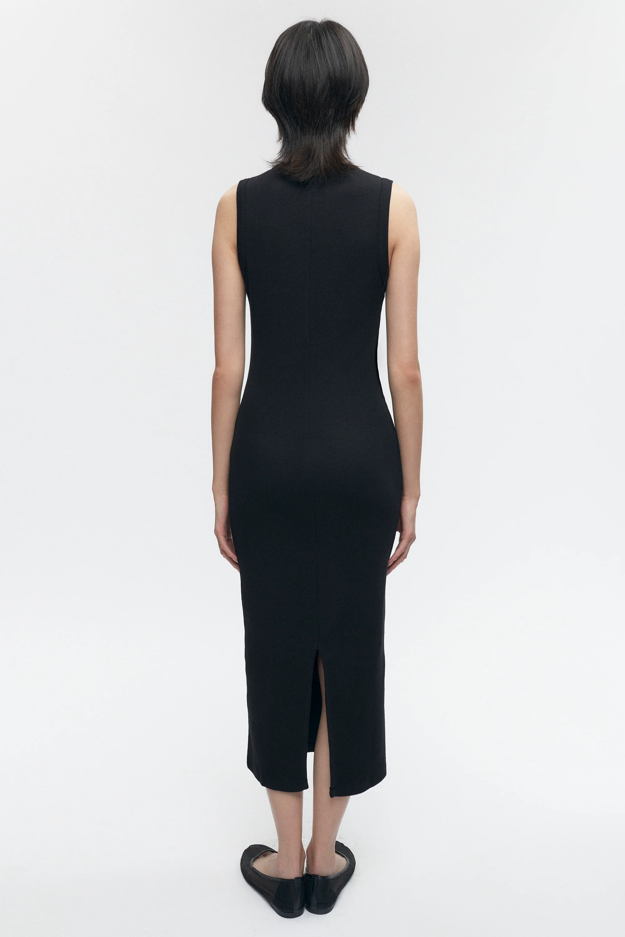 Women's Midi Racer Dress in Black - Image 4