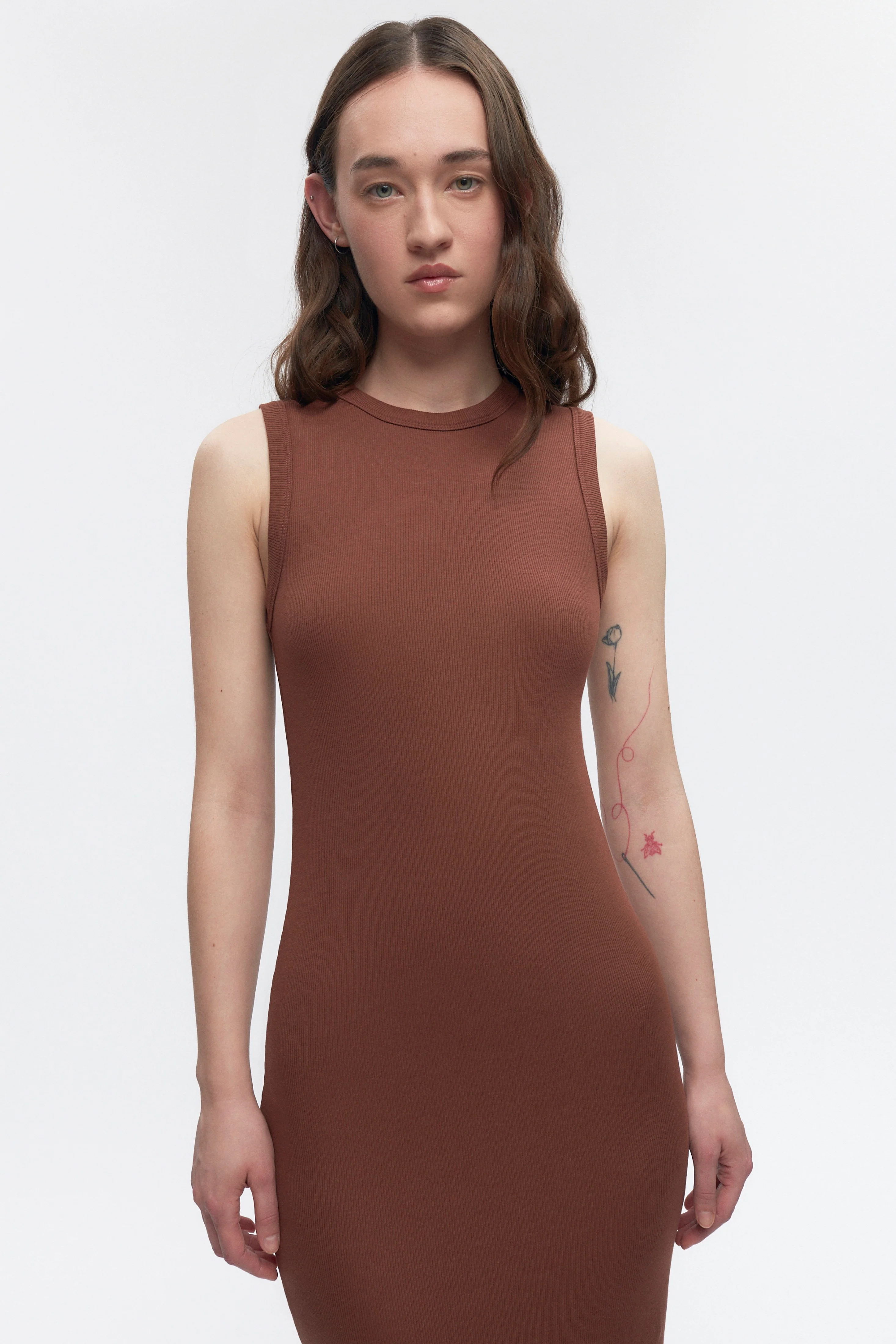 Women's Midi Racer Dress in Cappuccino - Image 2