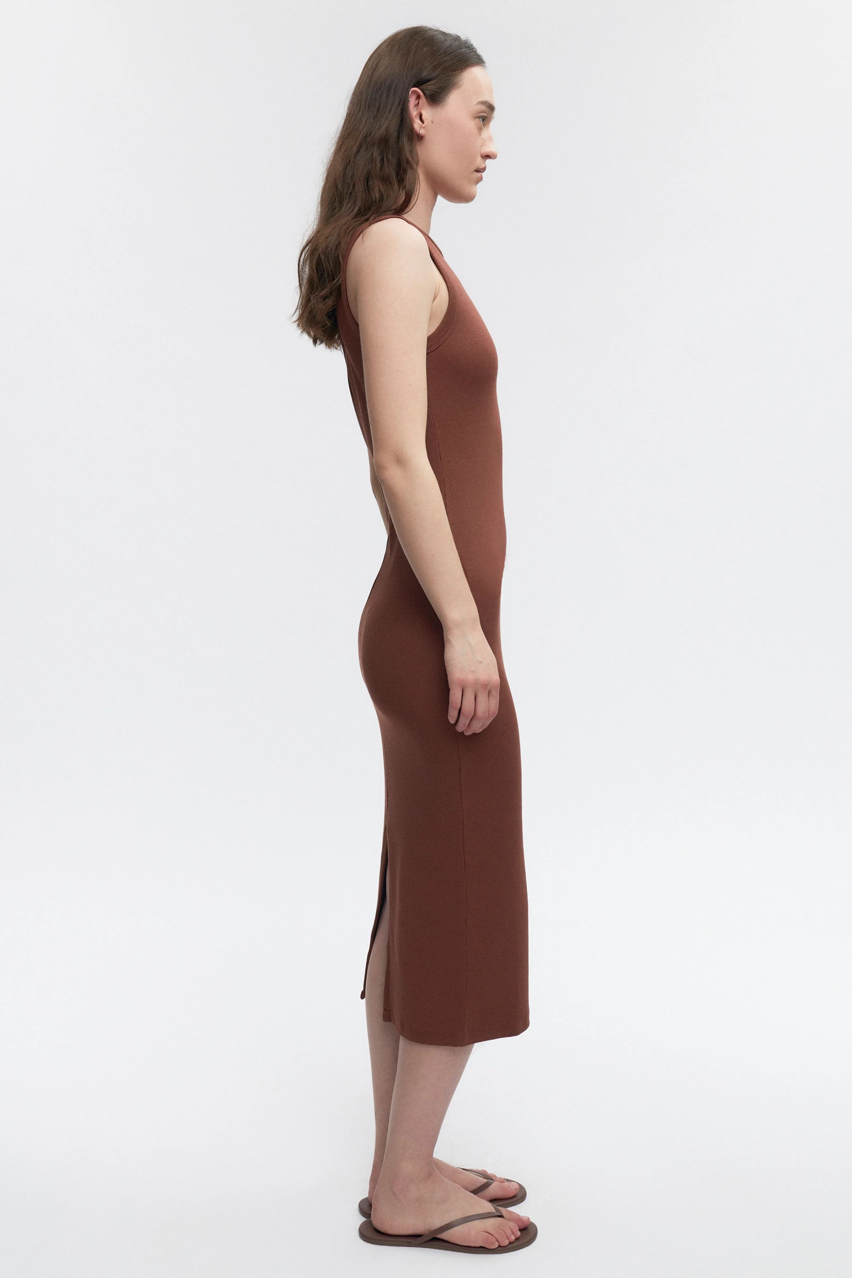 Women's Midi Racer Dress in Cappuccino - Image 3