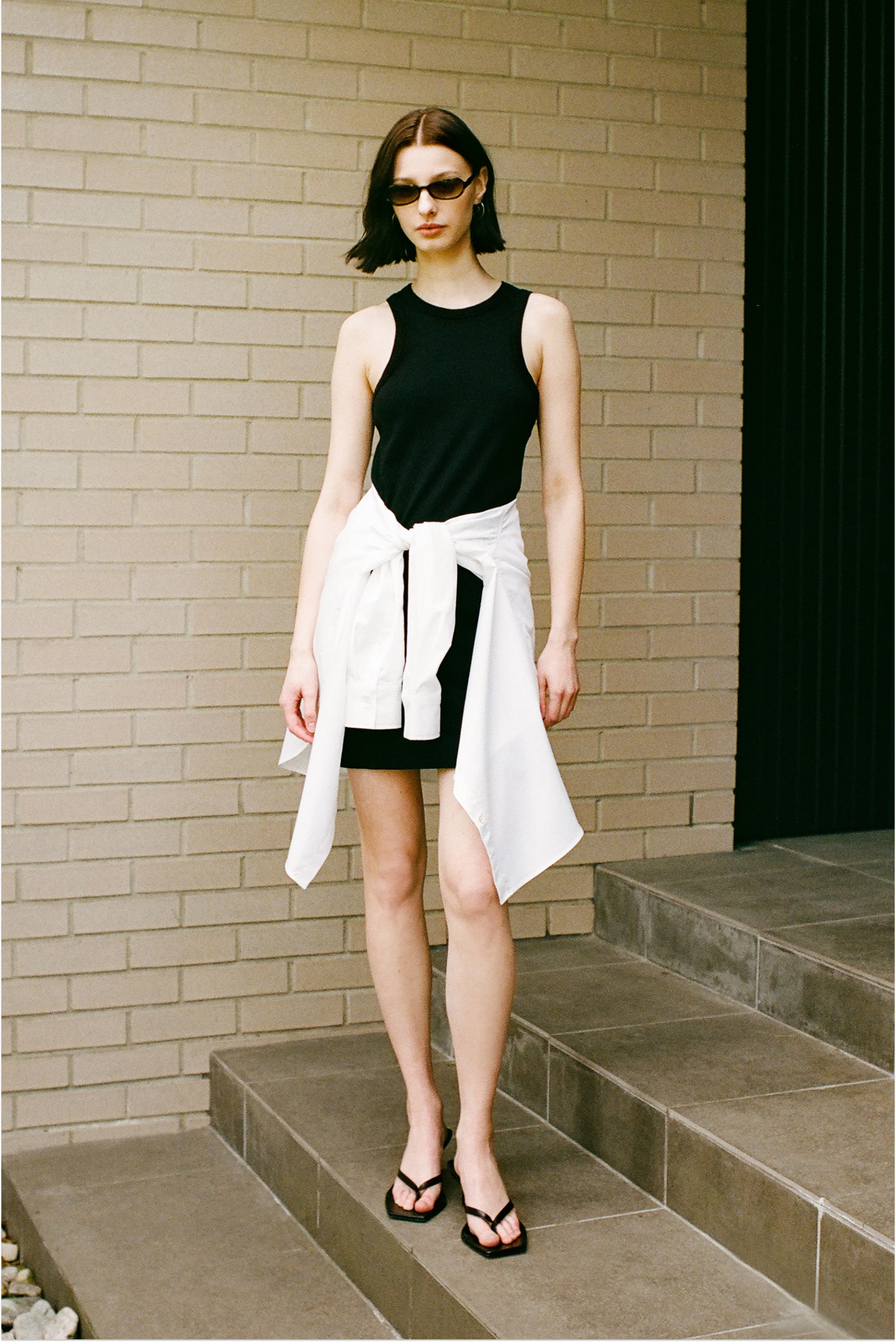 Women's Mini Racer Dress in Black - Image 2