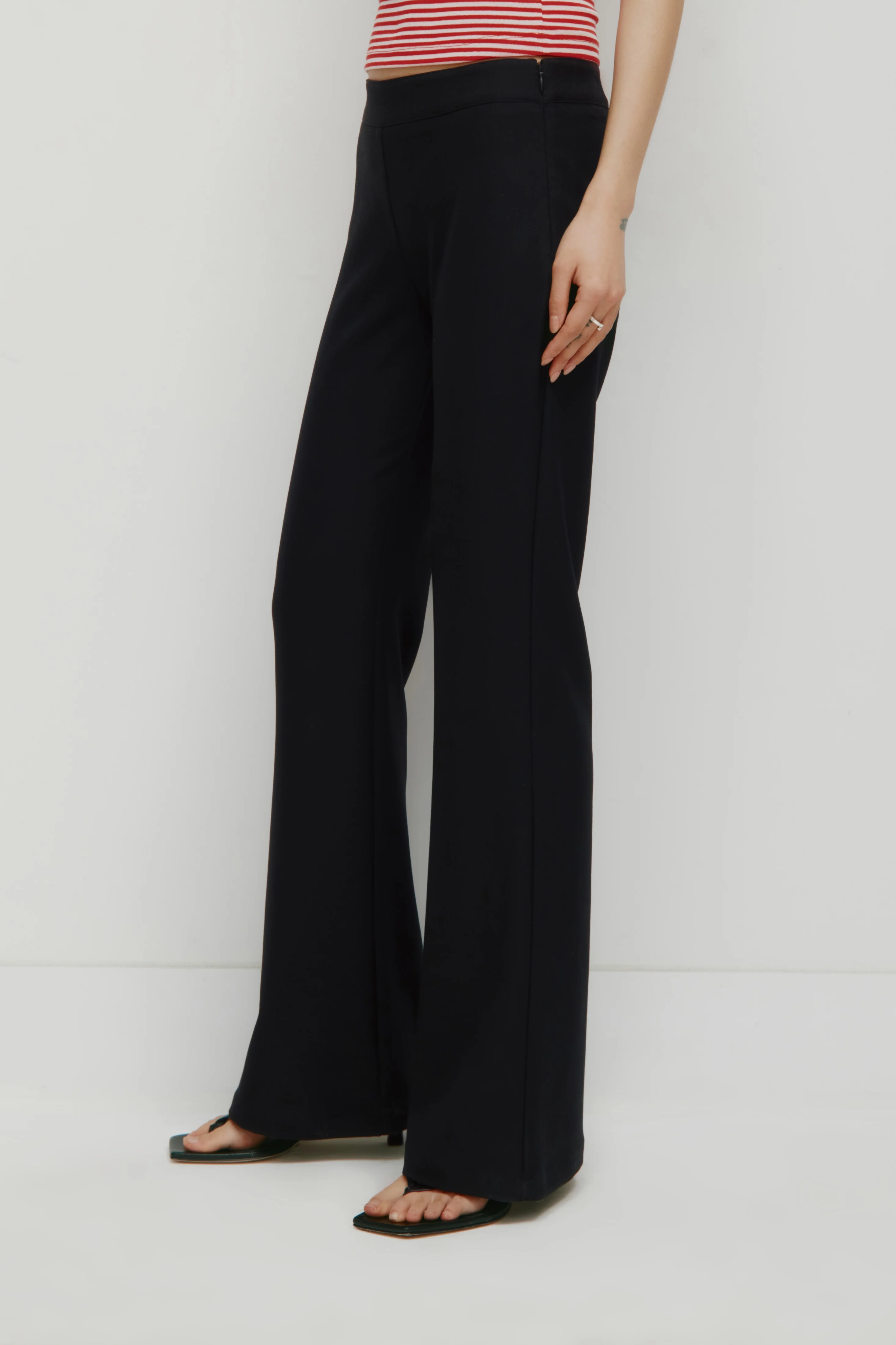 Women's Mira Flat Front Pant in Black - Image 4