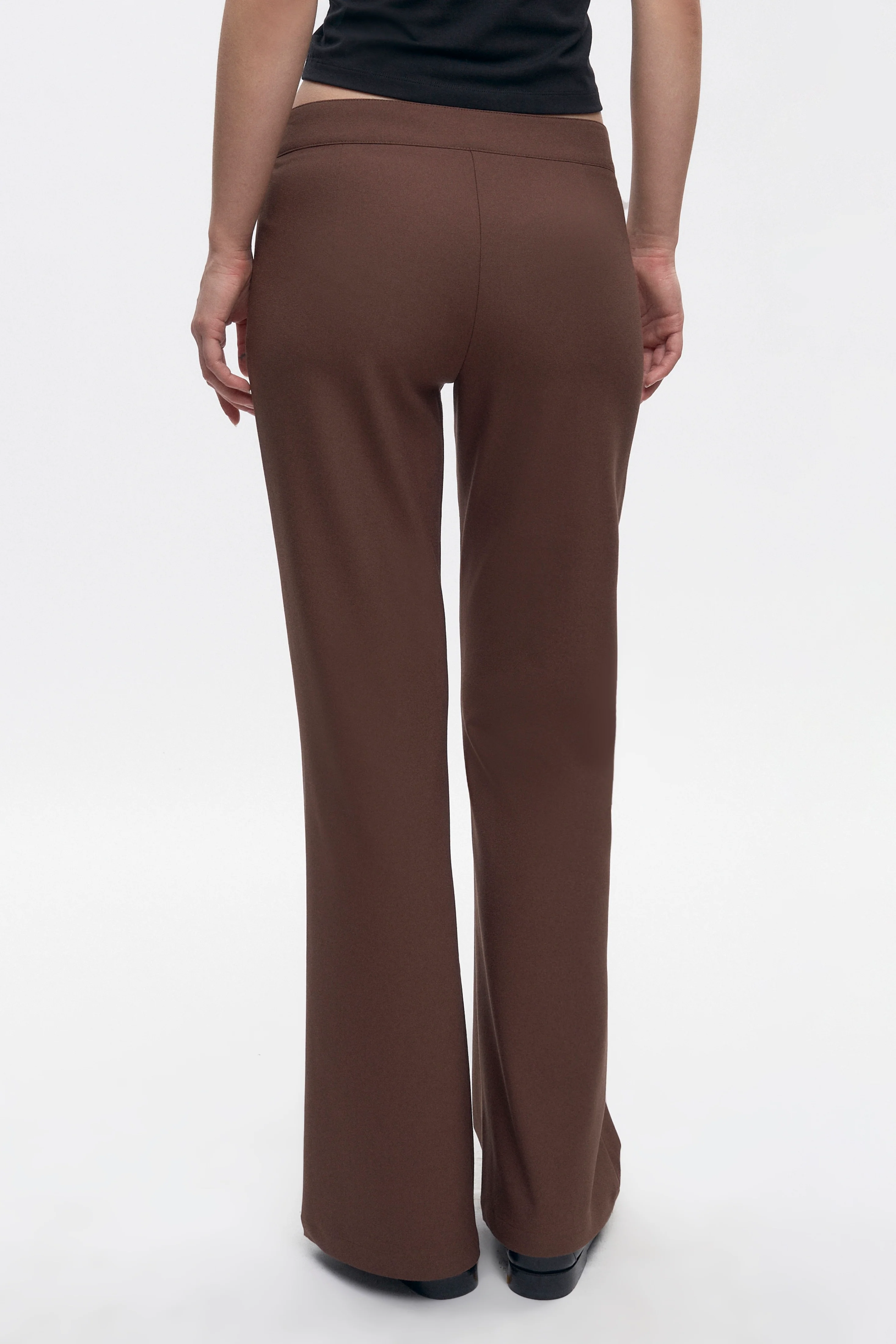 Women's Mira Flat Front Pant in Cocoa - Image 4