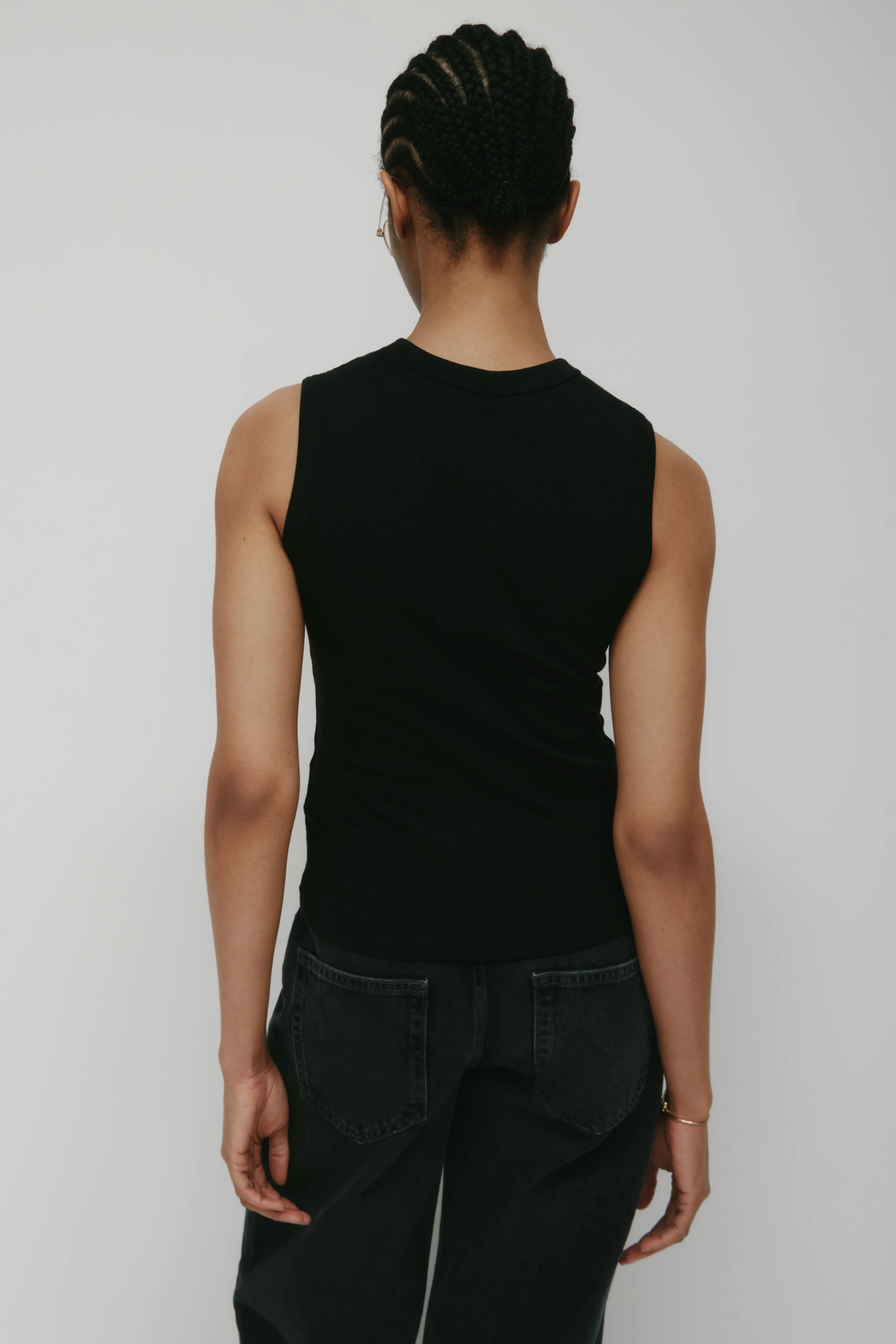 Women's Muscle Tank in Black - Image 4