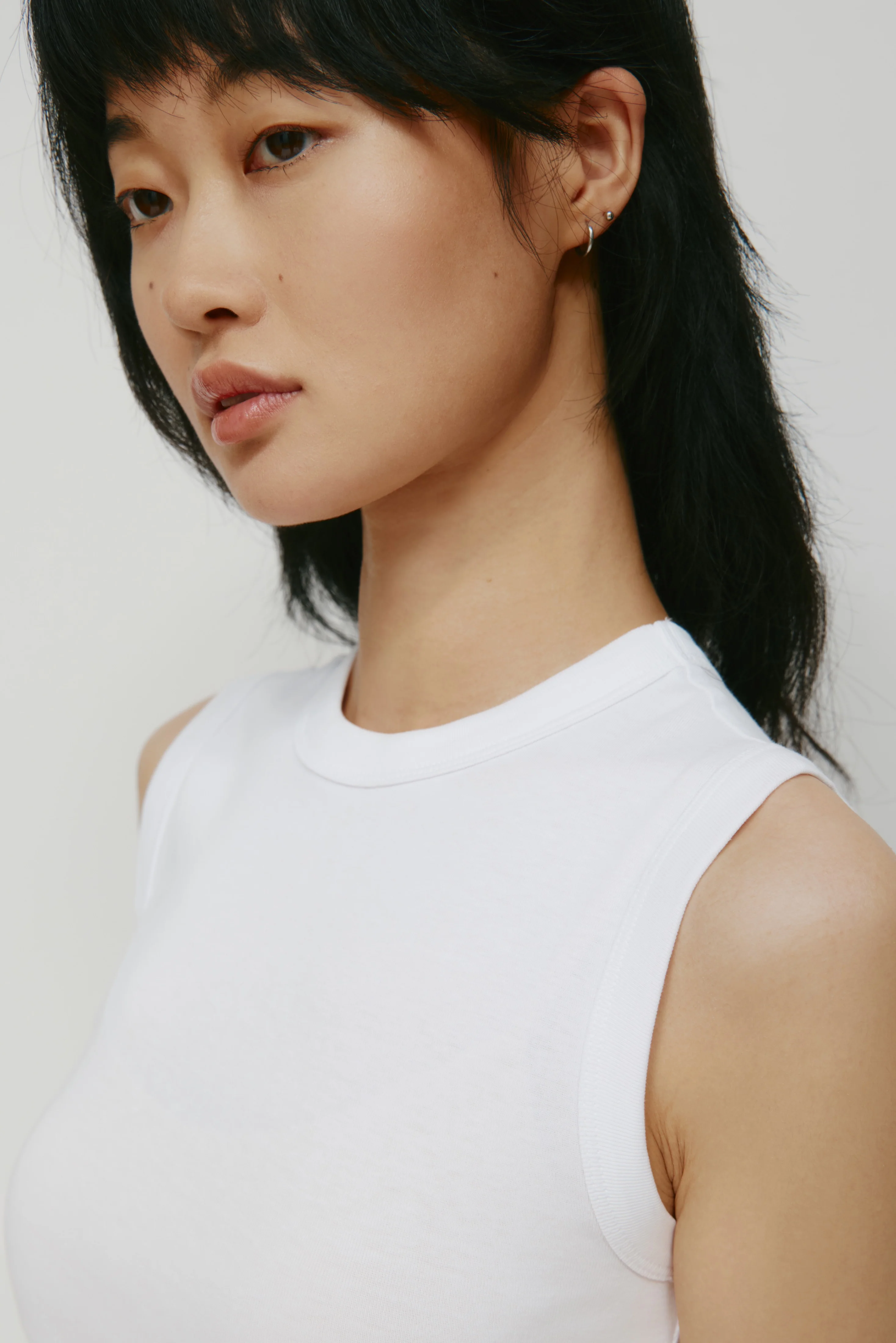 Women's Muscle Tank in White - Image 3