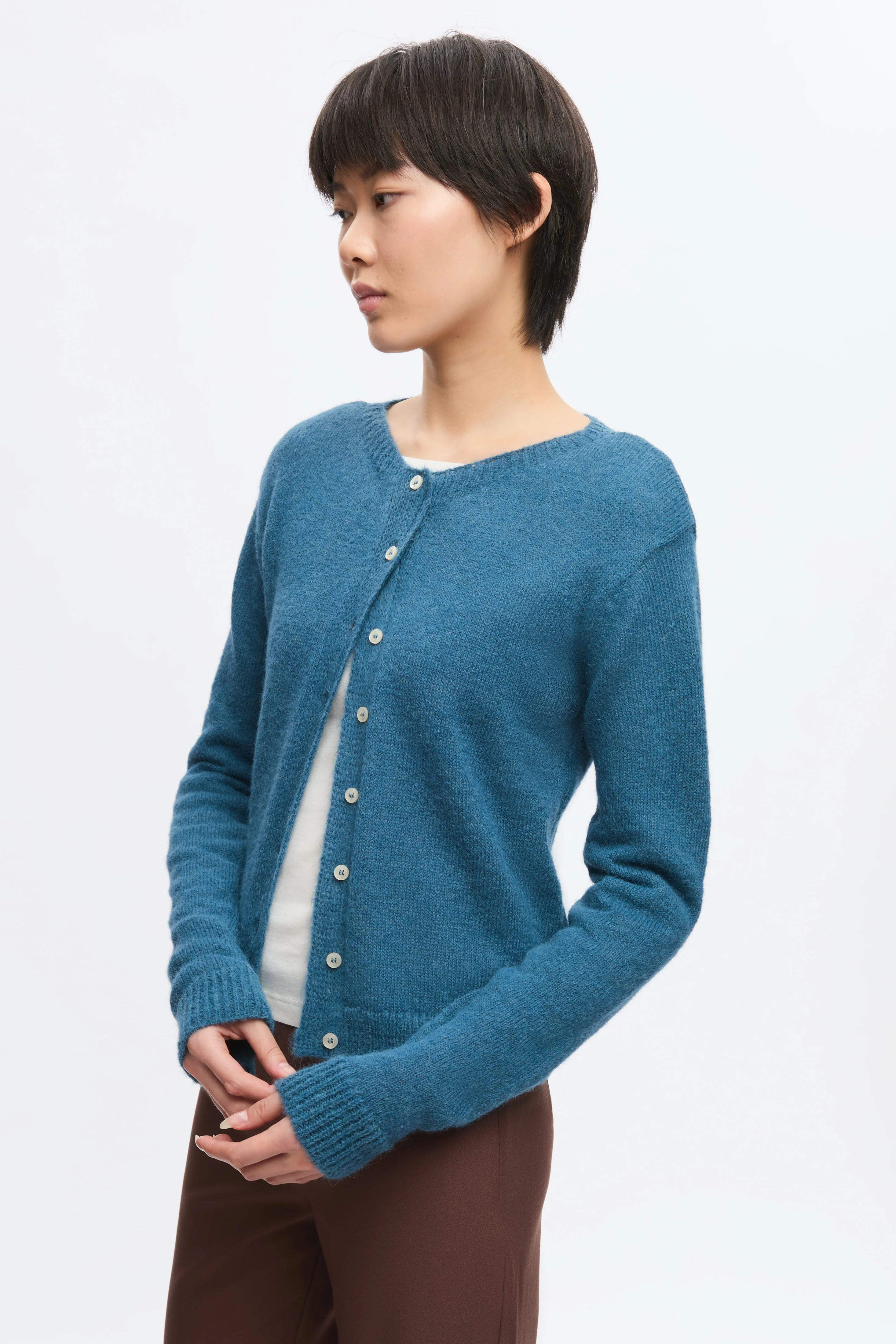 Women's Noor Fuzzy Cardigan in Delta - Image 4