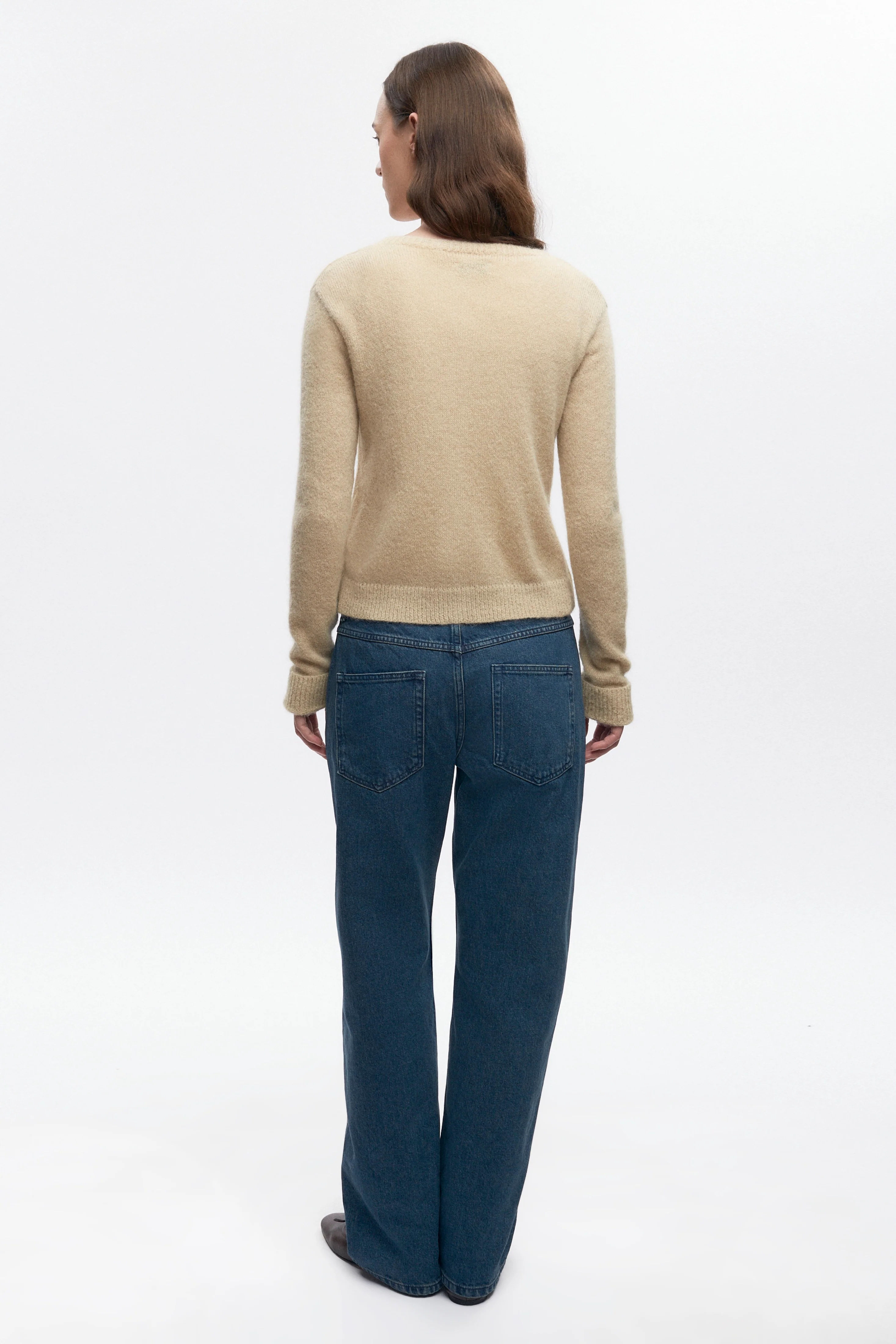 Women's Noor Fuzzy Cardigan in Sand - Image 7