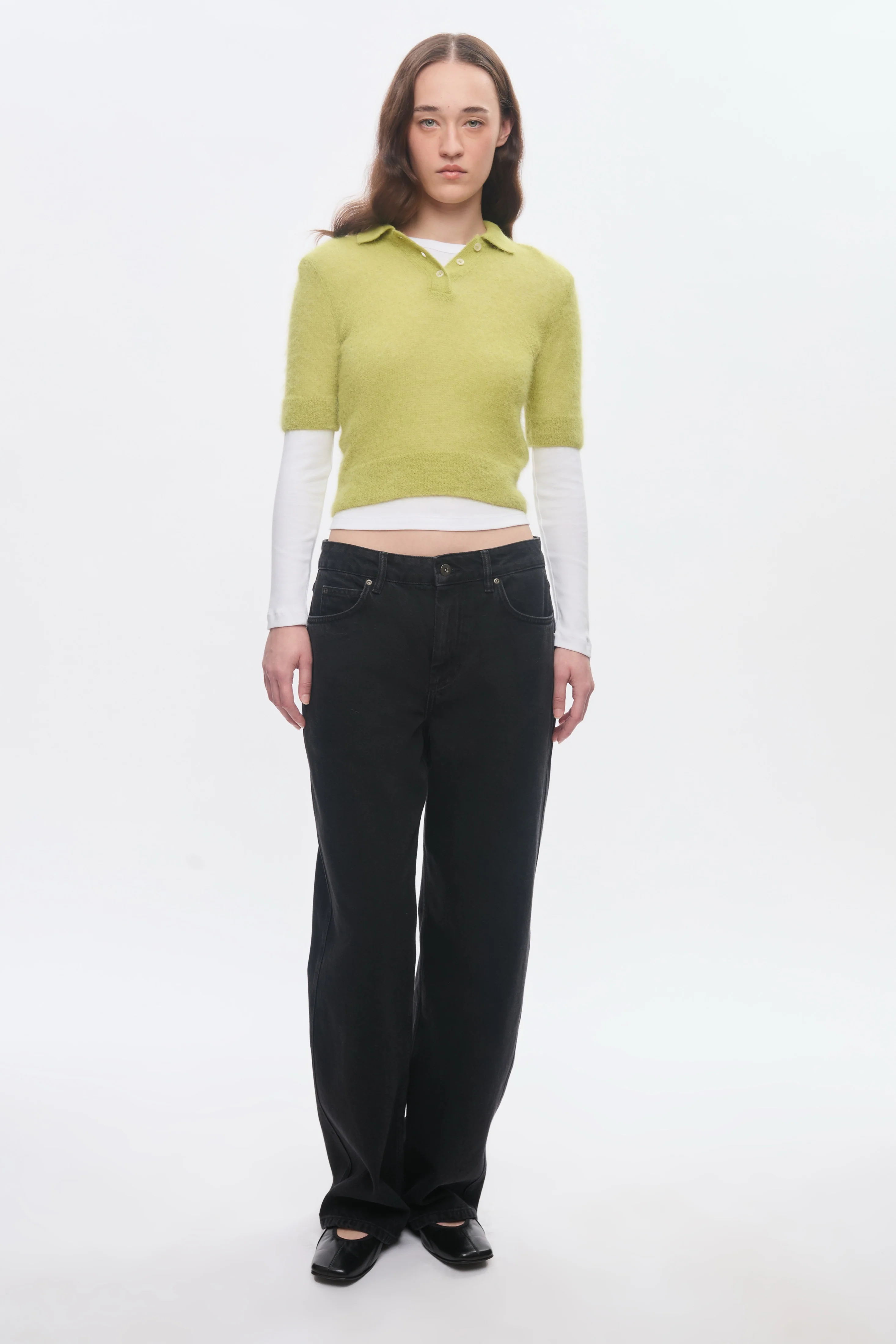 Women's Noor Fuzzy Polo in Hazel - Image 8