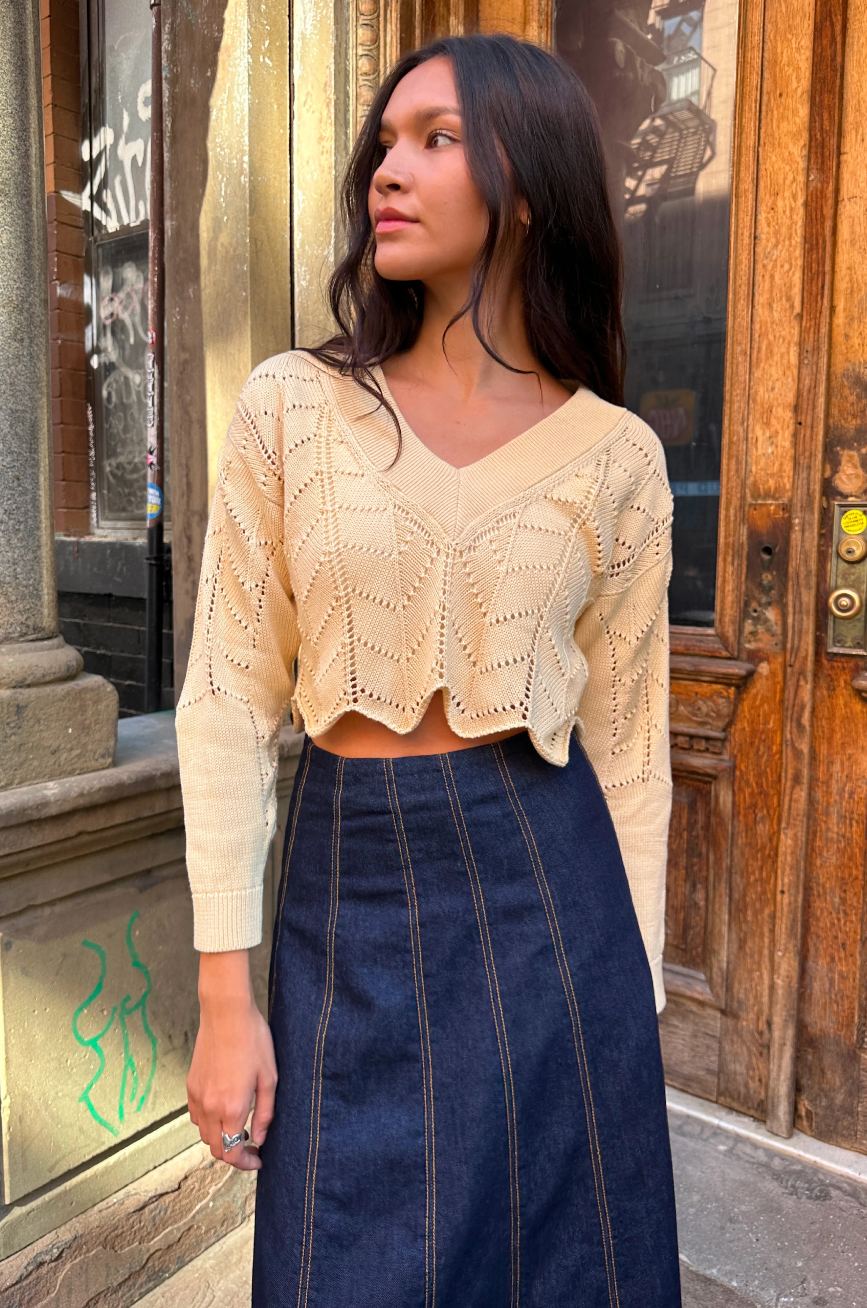 Women's Omri Sweater in Butter - Image 2