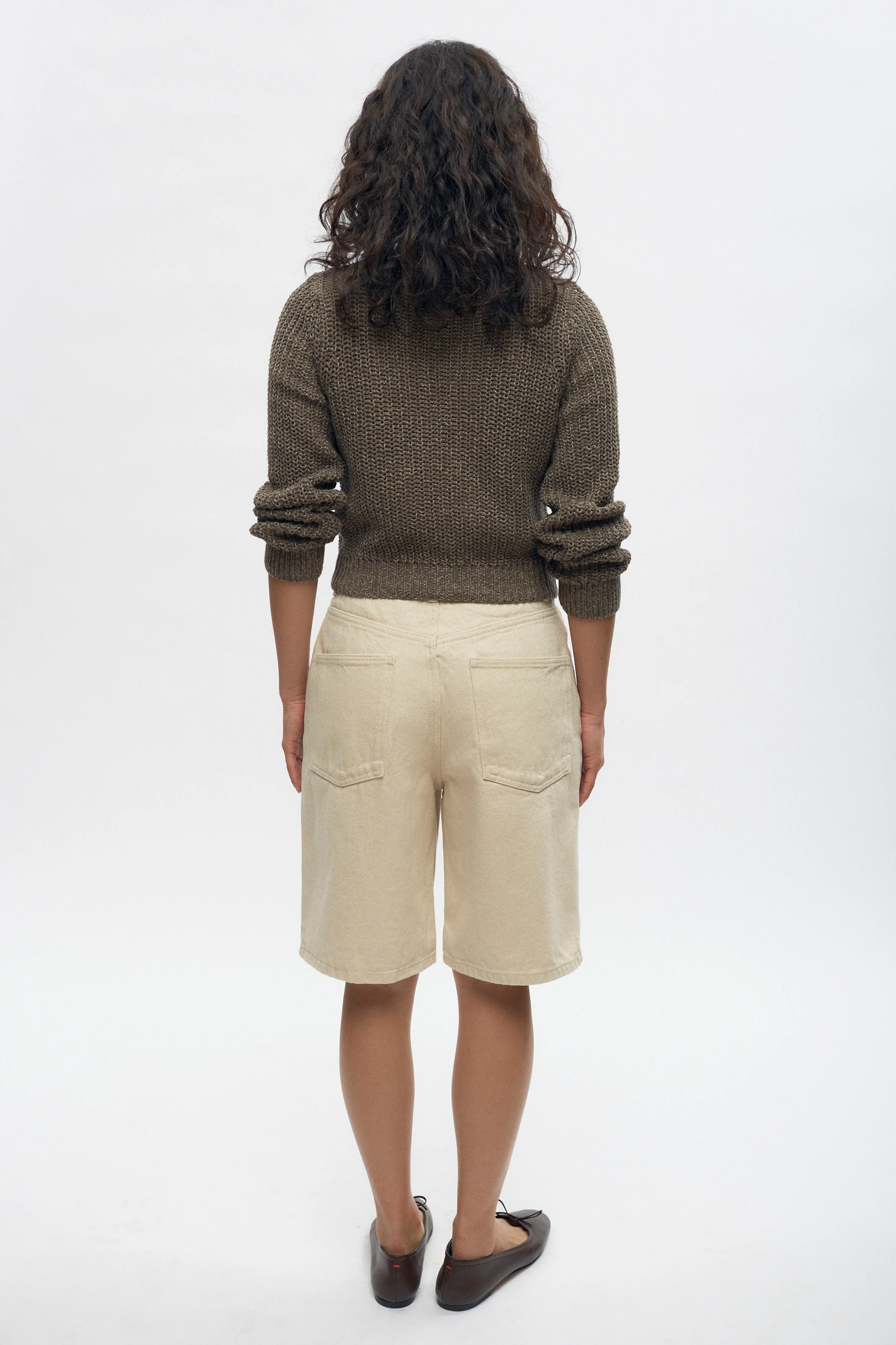Women's Orman Knit Longsleeve in Dark Taupe Mix - Image 4