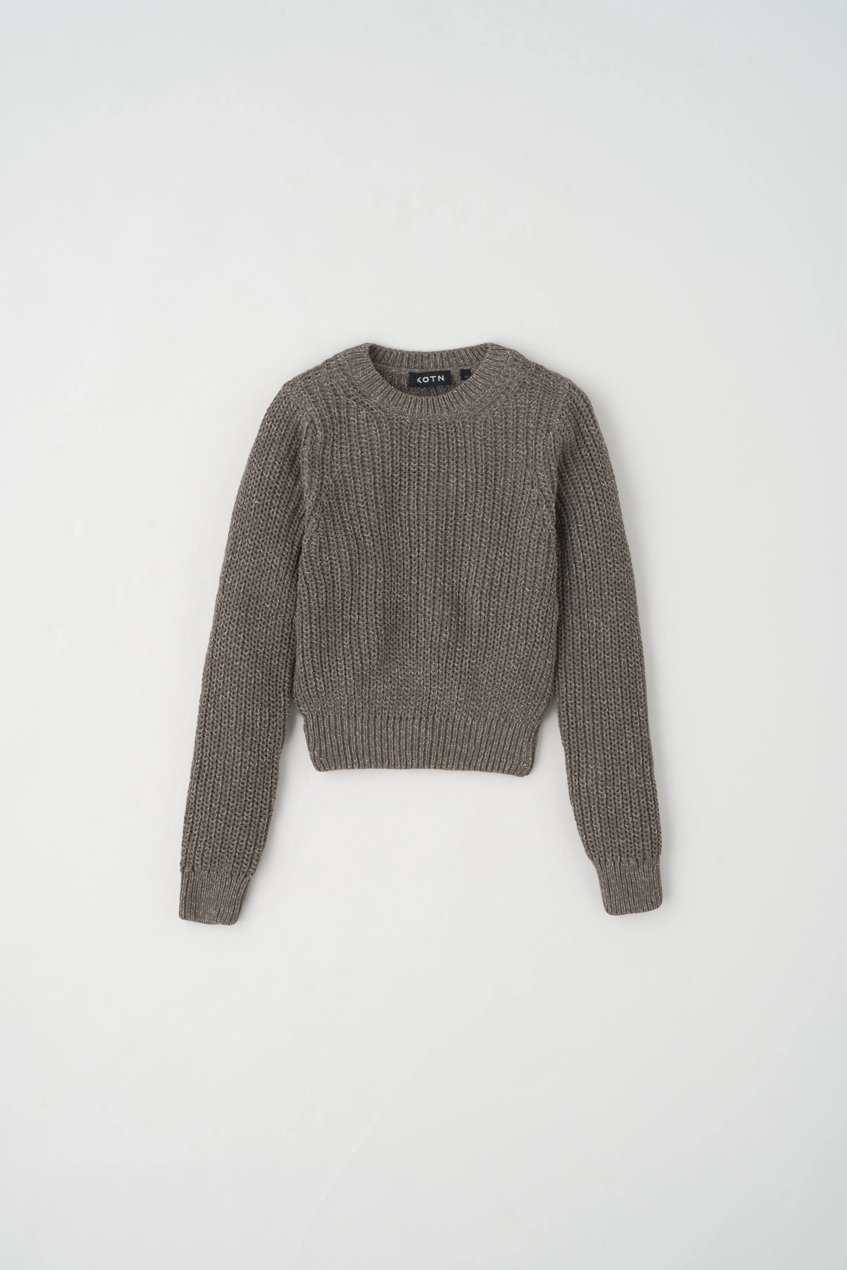Women's Orman Knit Longsleeve in Dark Taupe Mix - Image 5