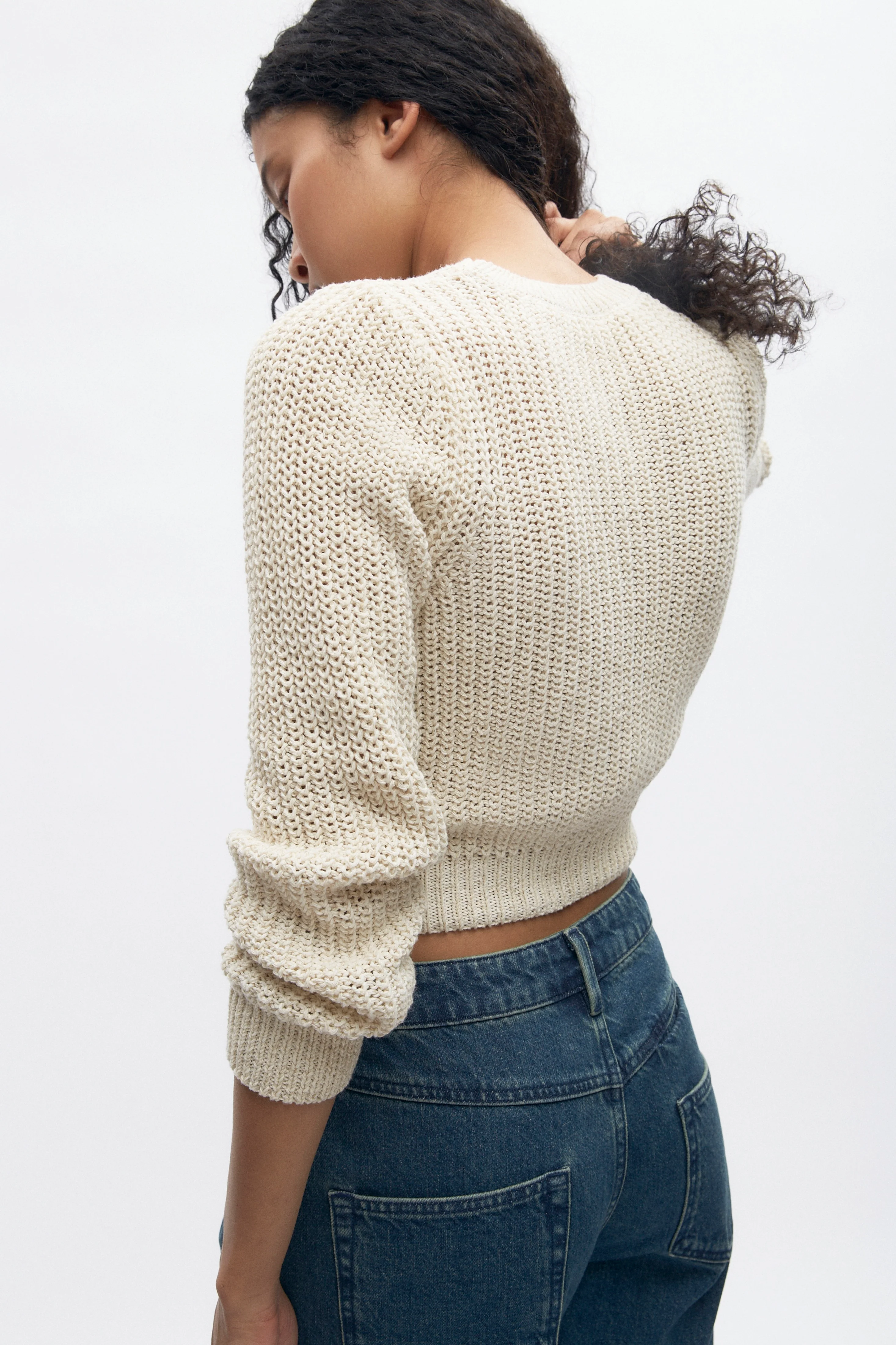 Women's Orman Knit Longsleeve in Natural Mix - Image 3