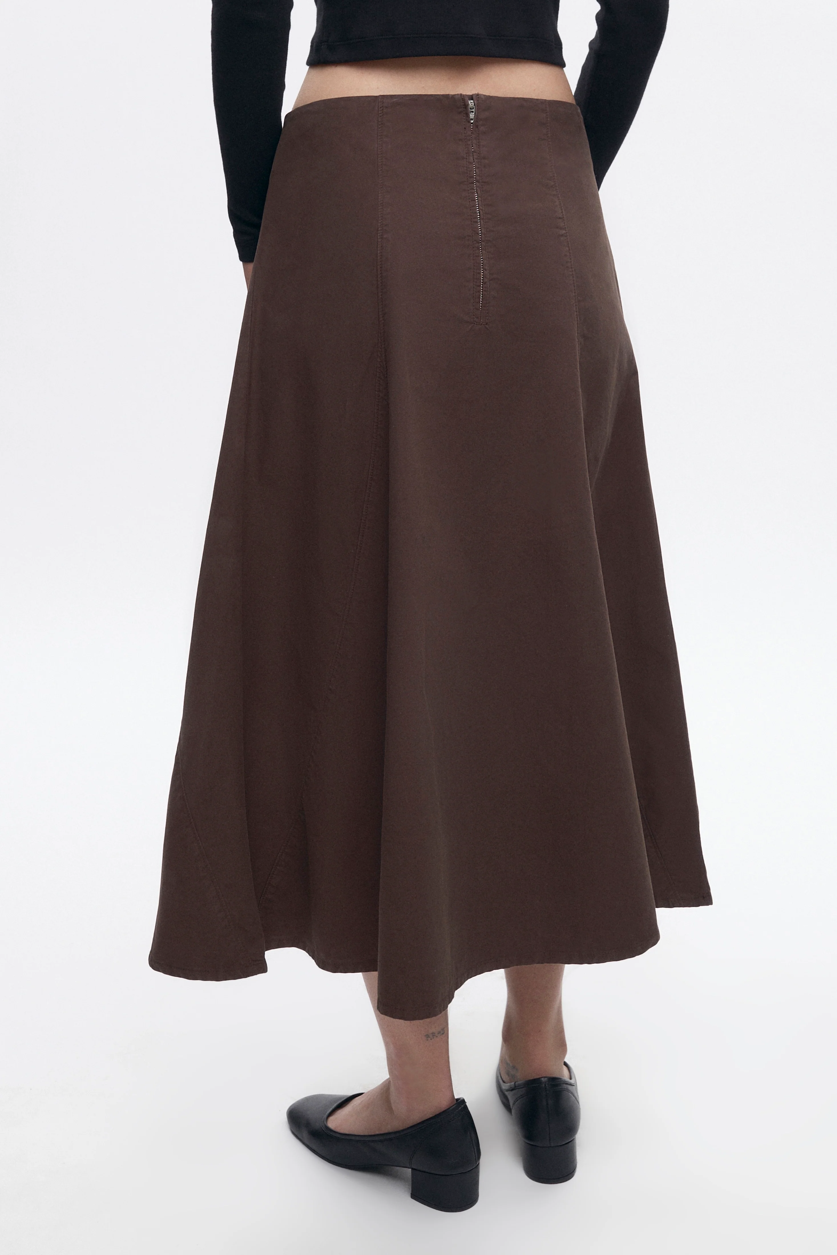 Women's Paper Touch Skirt in Coffee Bean - Image 5