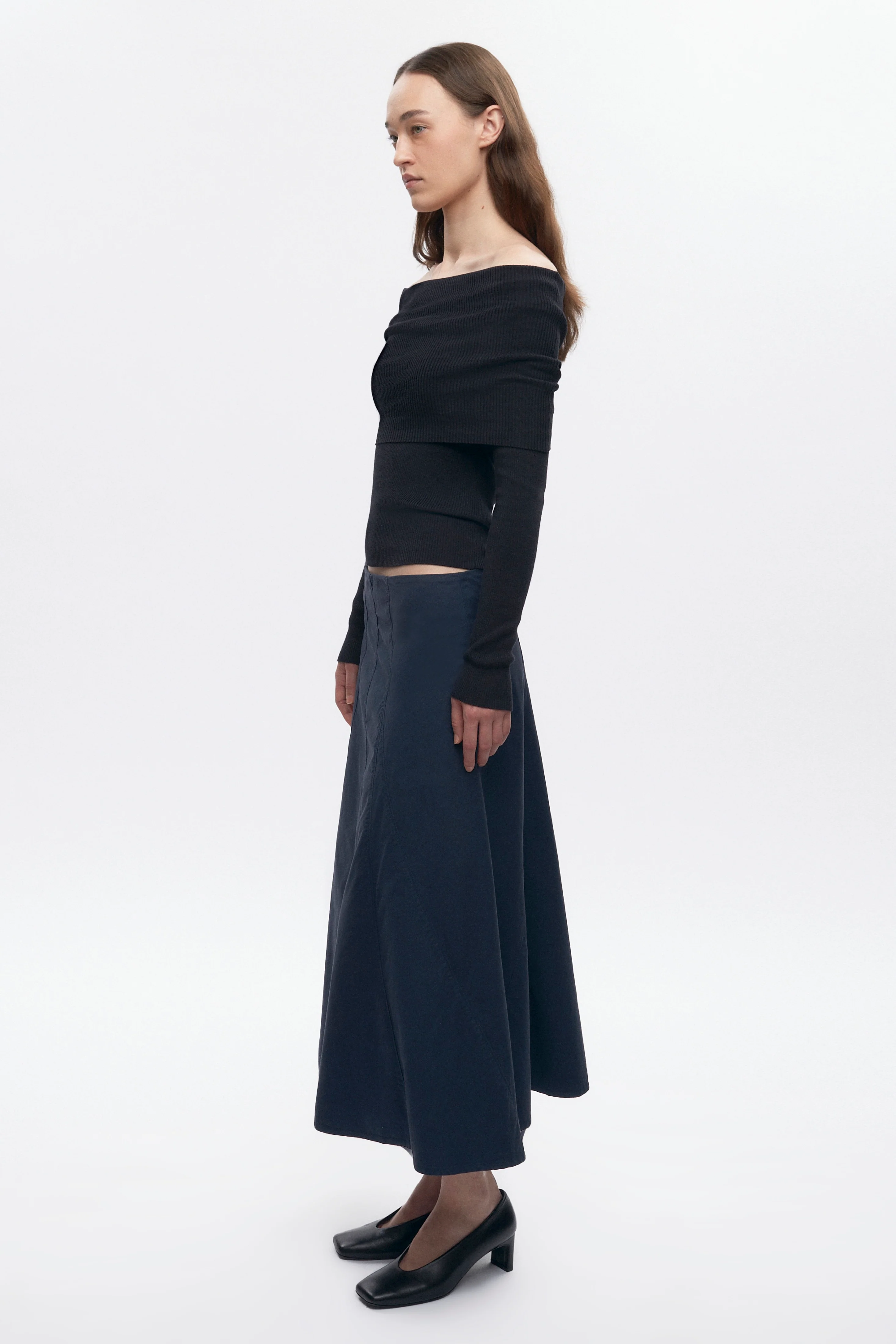 Women's Paper Touch Skirt in Midnight - Image 5