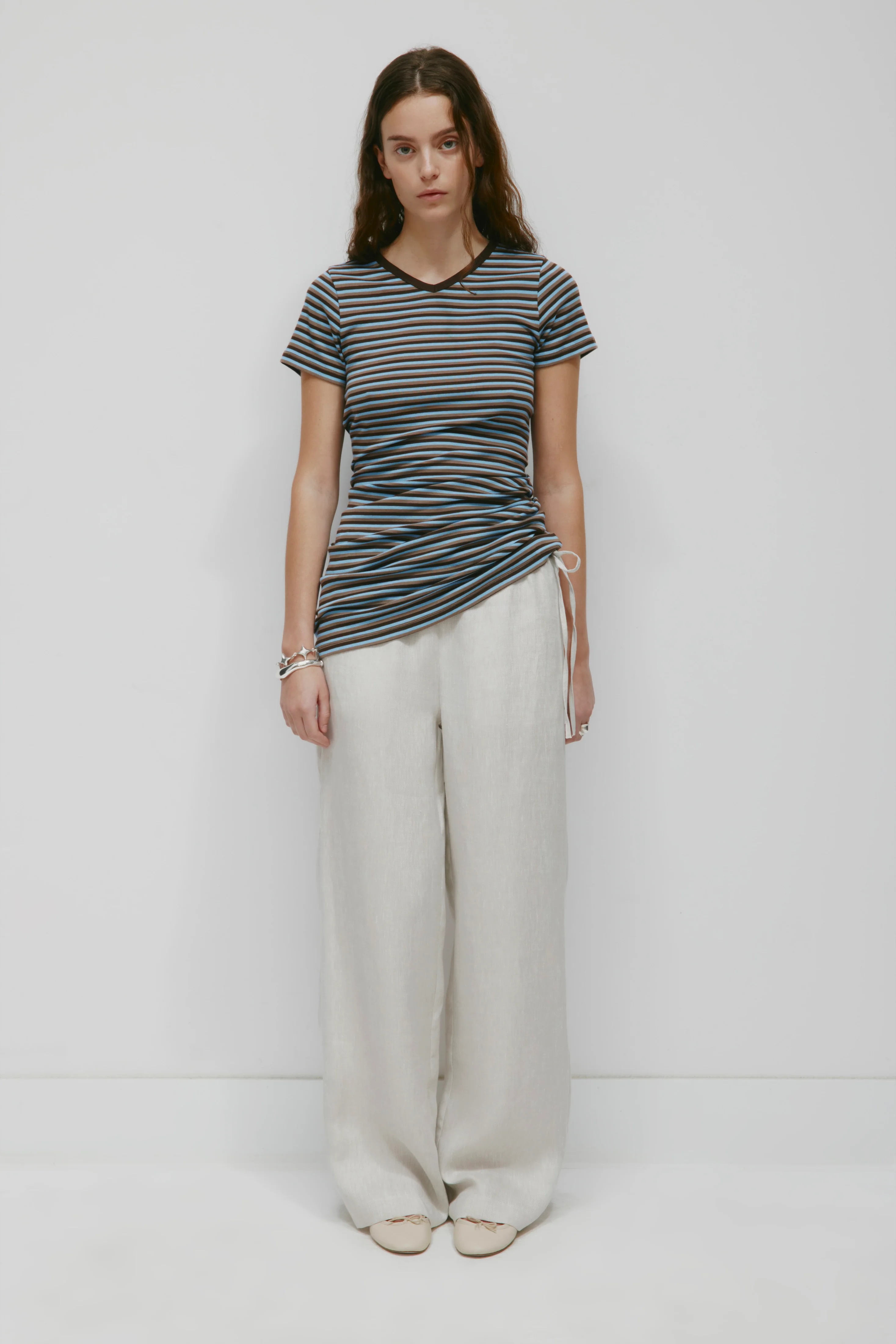 Women's Persea Linen Tie Pant in Natural