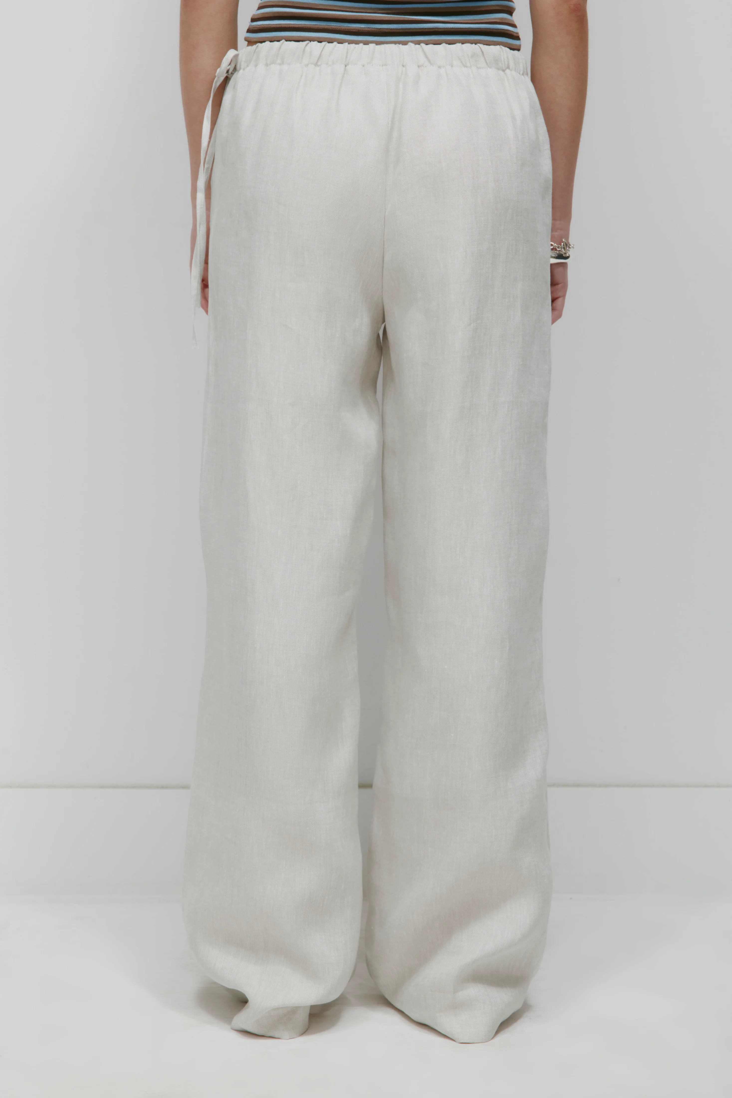 Women's Persea Linen Tie Pant in Natural - Image 5