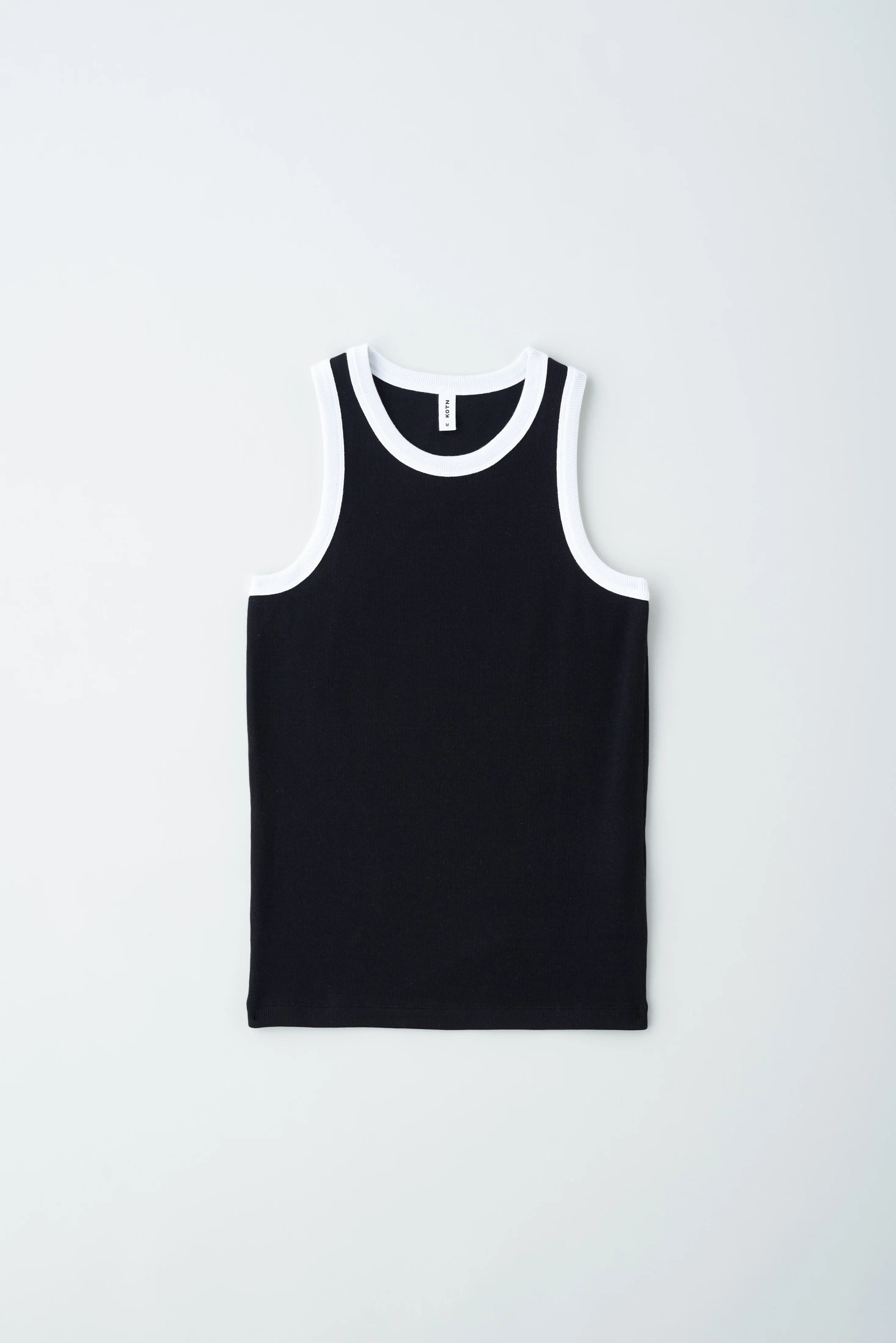 Women's Racer Tank in Black/White - Image 6