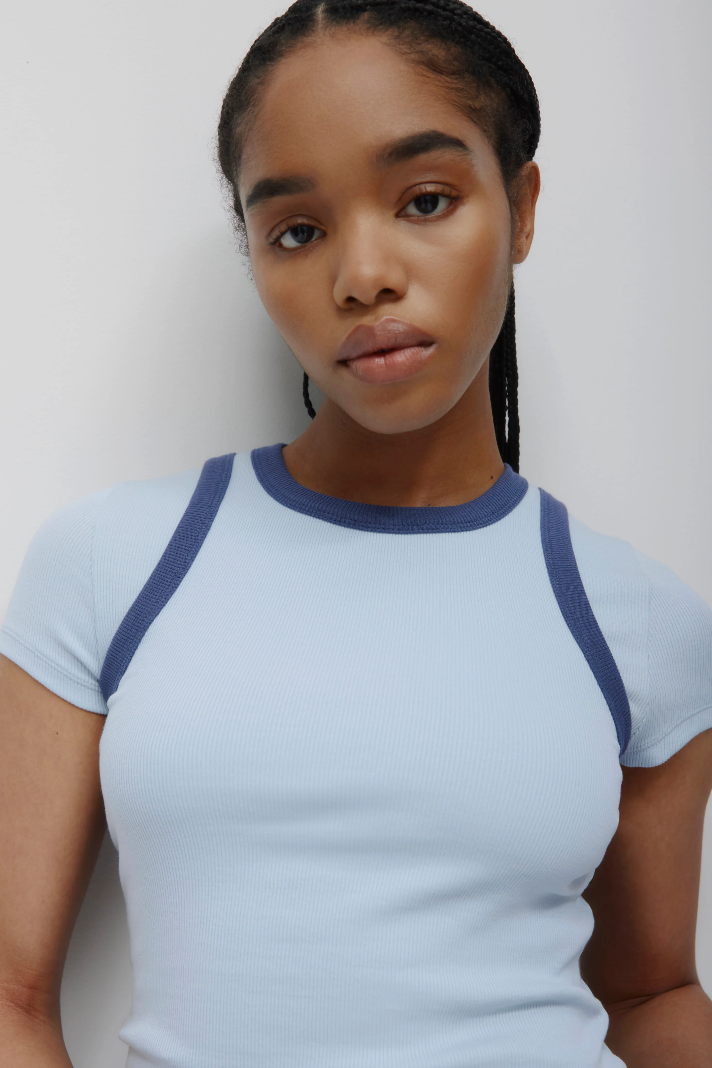 Women's Racer Tank in Blue Aura/Dark Indigo - Image 5