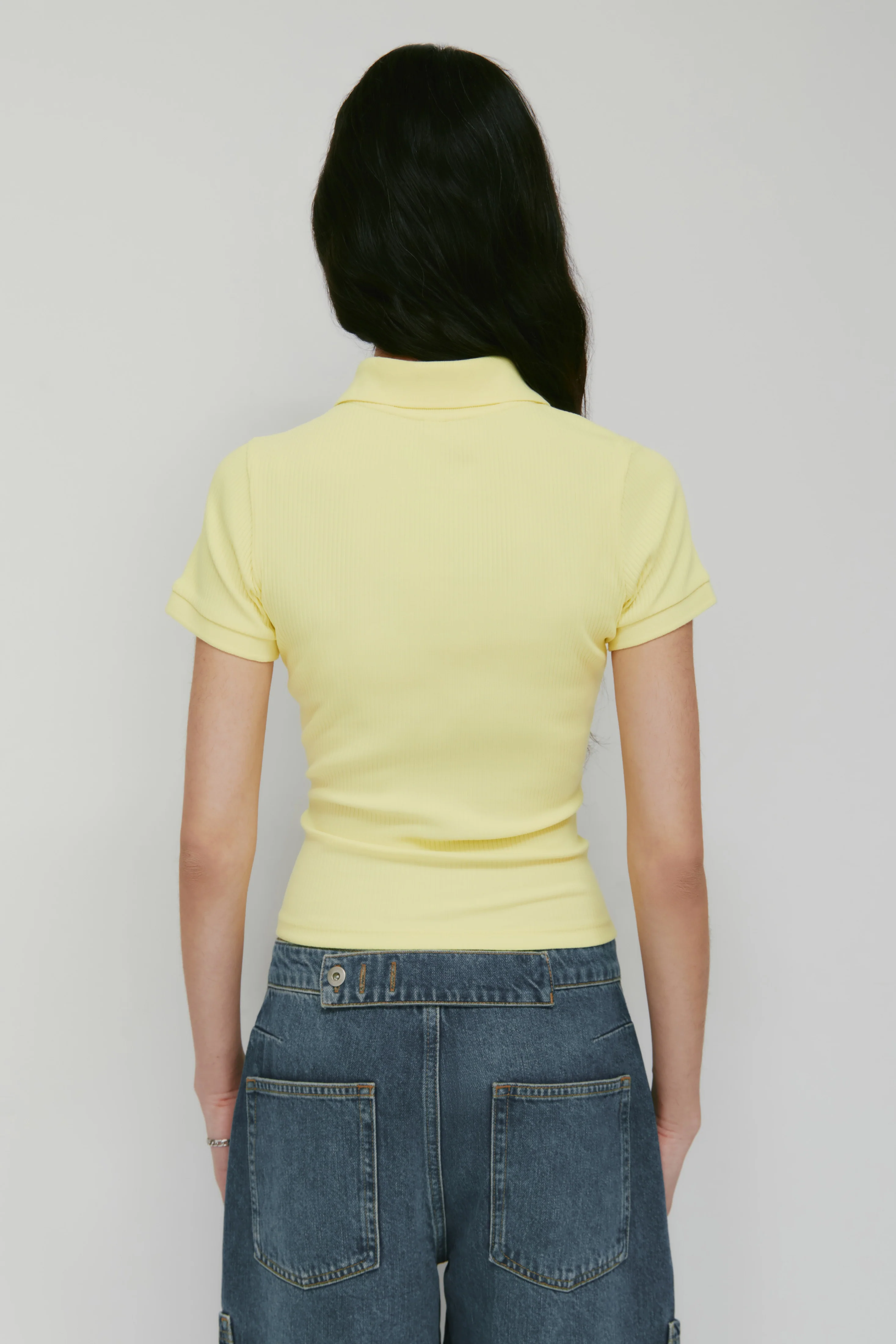 Women's Rib Polo in Sorbet - Image 4