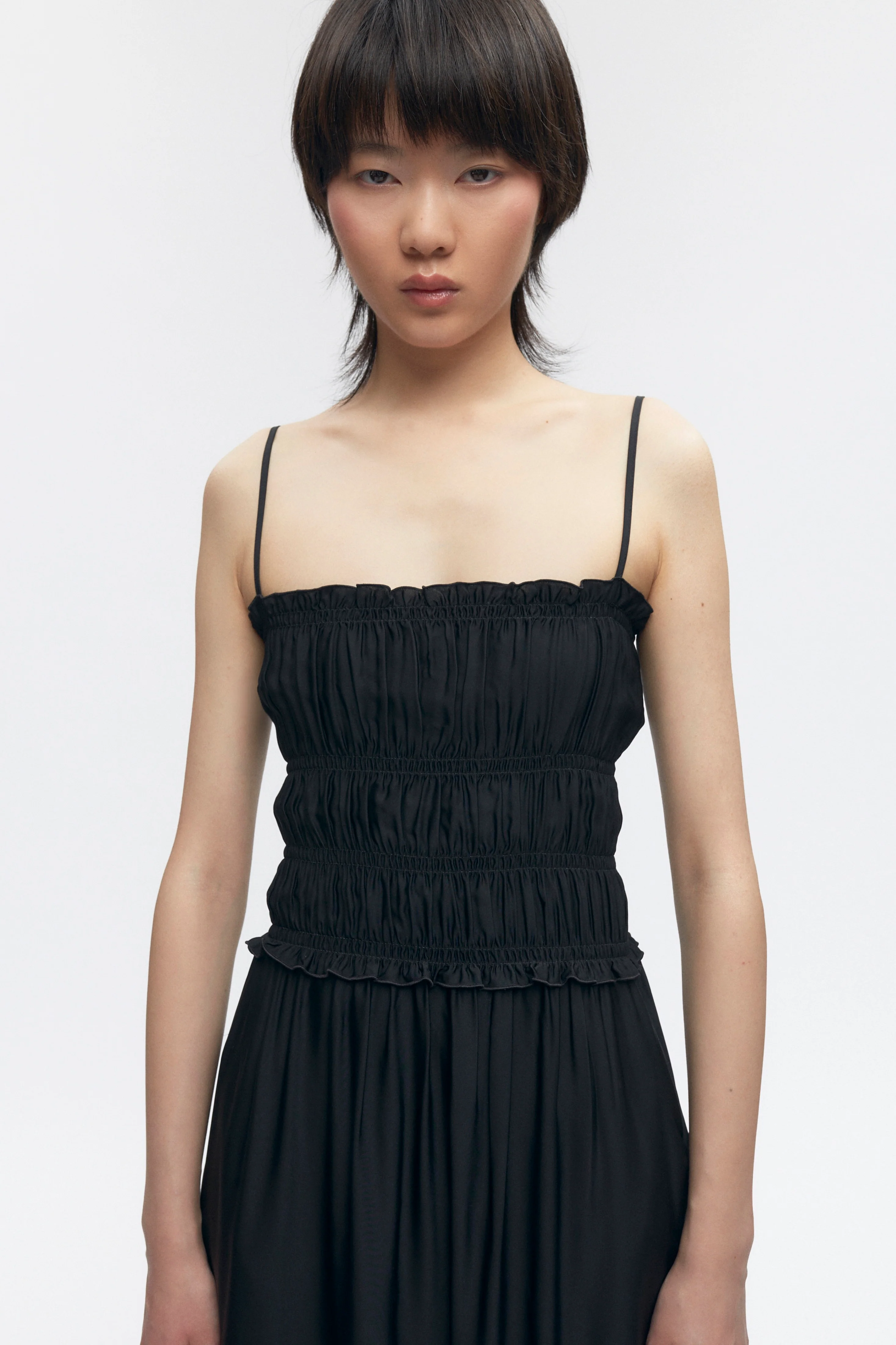 Women's Ruffle Dress in Black - Image 2