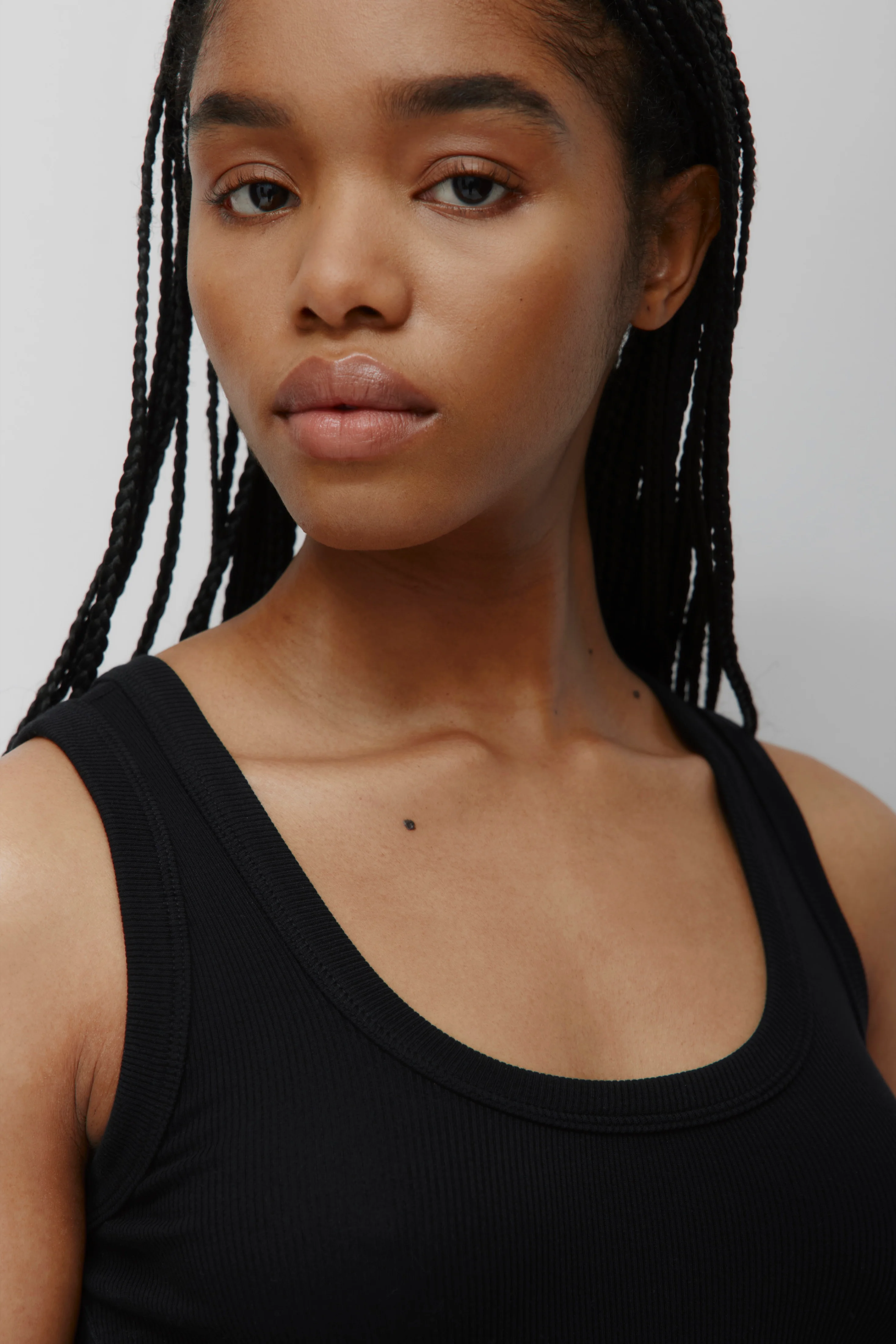 Women's Scoop Tank in Black - Image 5