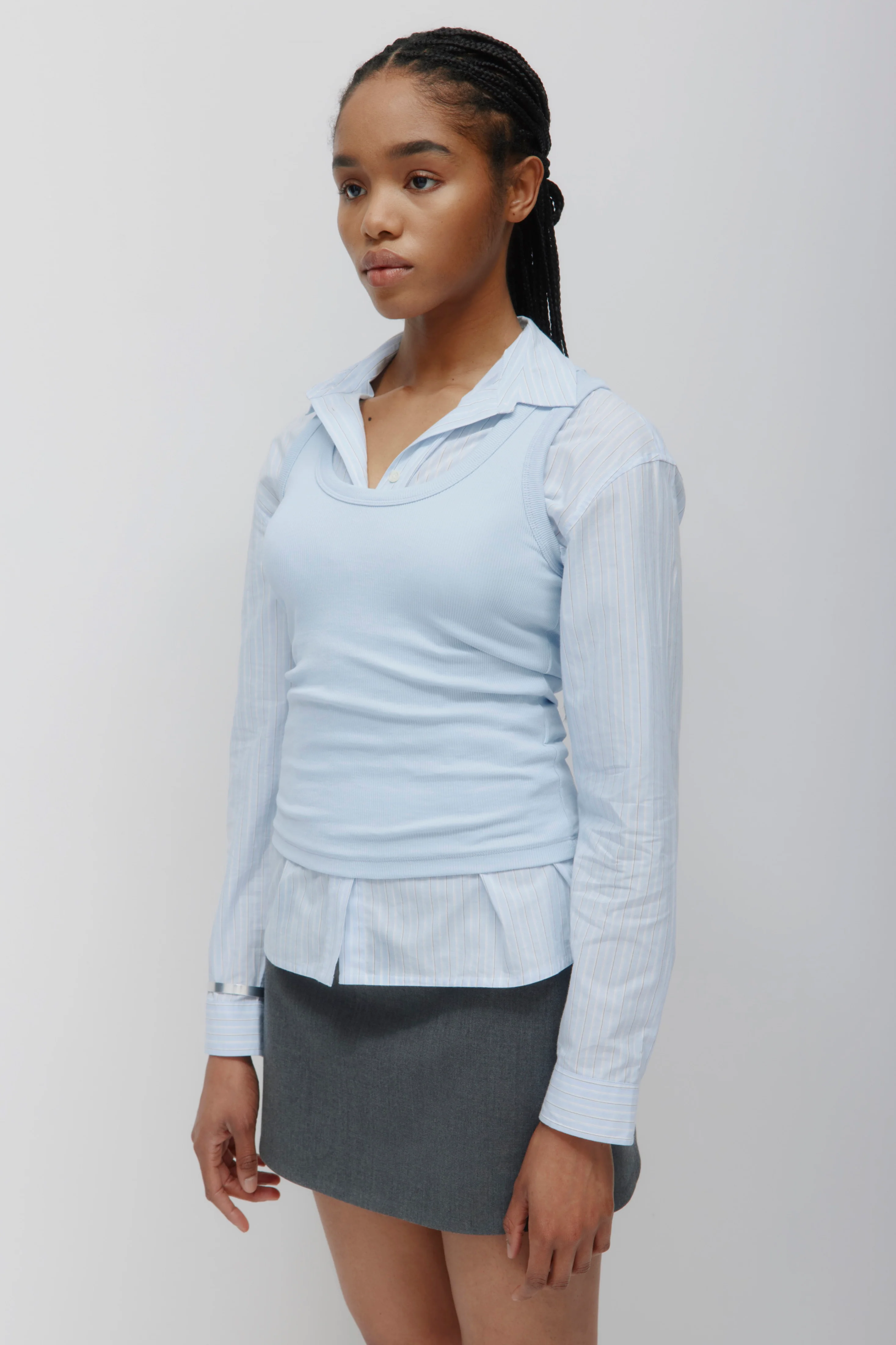 Women's Scoop Tank in Blue Aura - Image 4