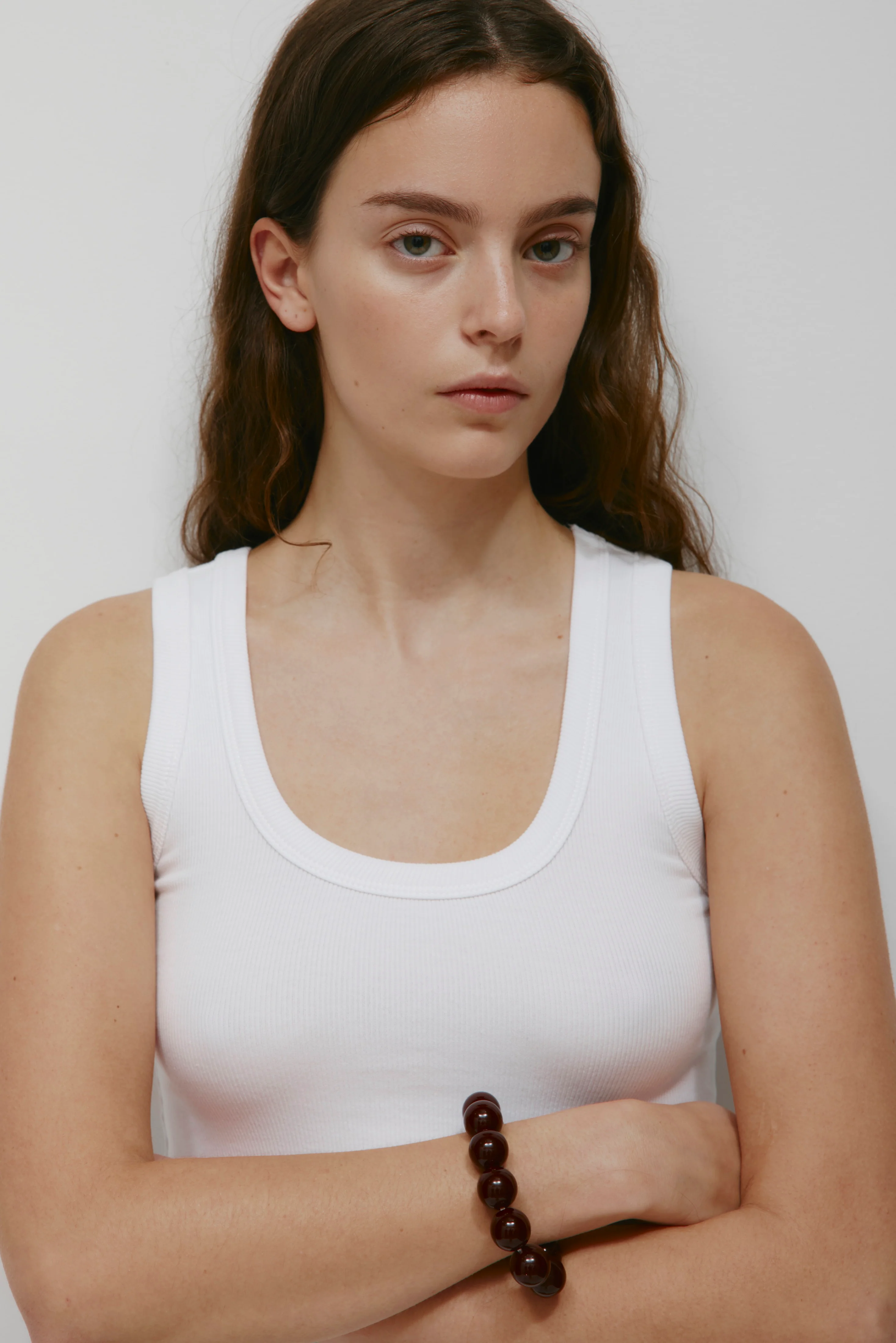 Women's Scoop Tank in White - Image 5