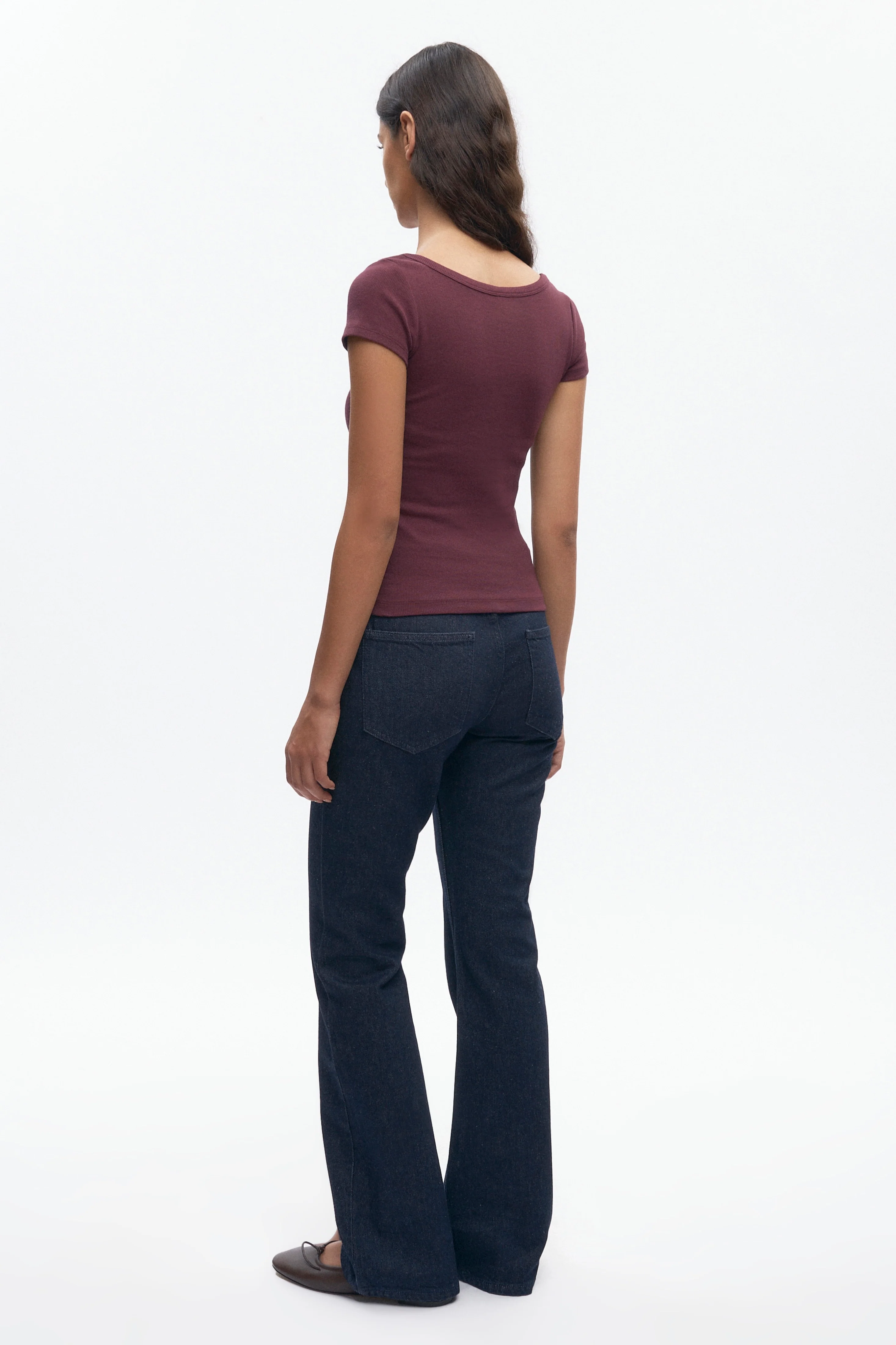 Women's Scoop Tee in Plum - Image 6