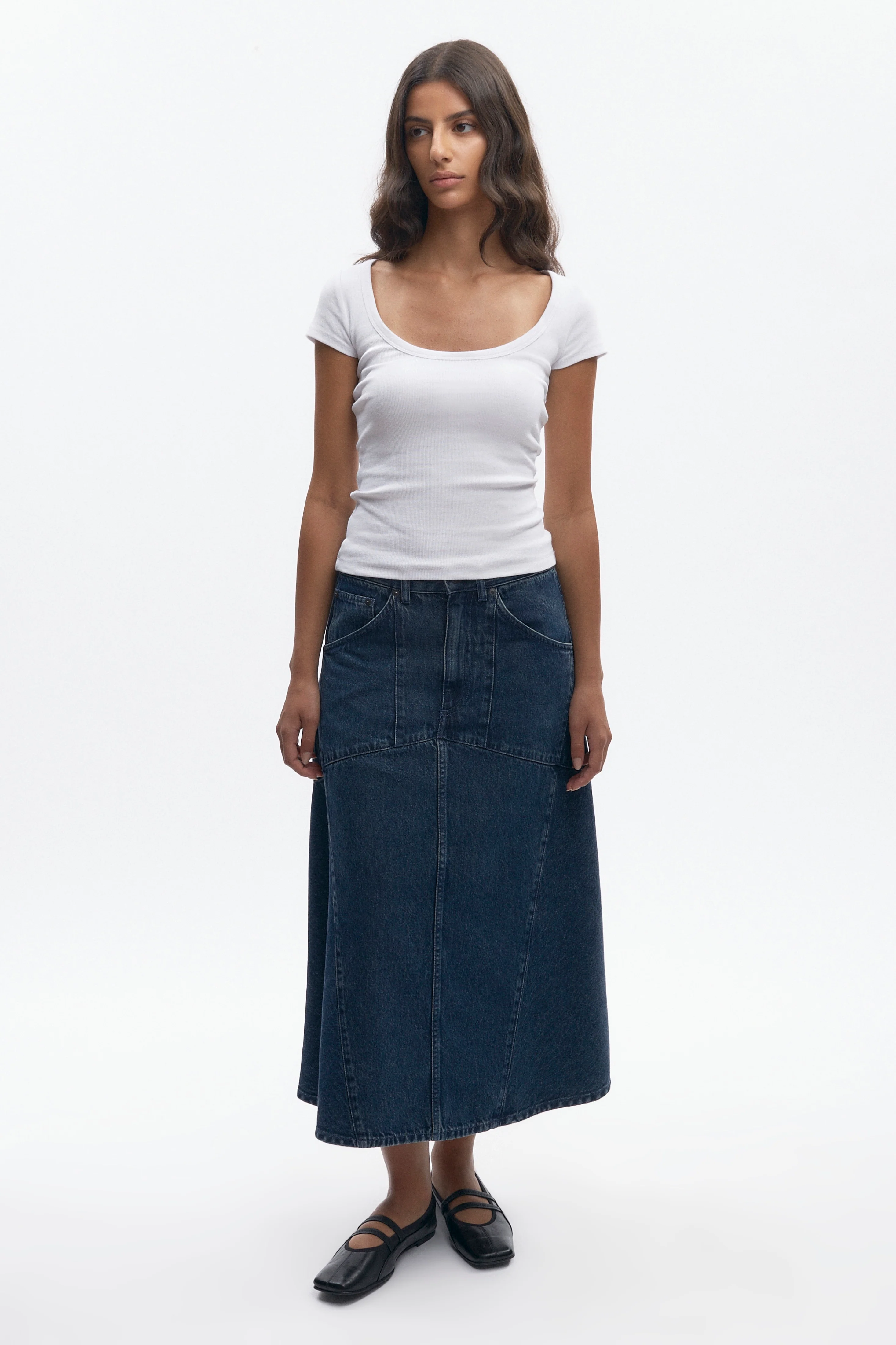 Women's Scoop Tee in White - Image 2