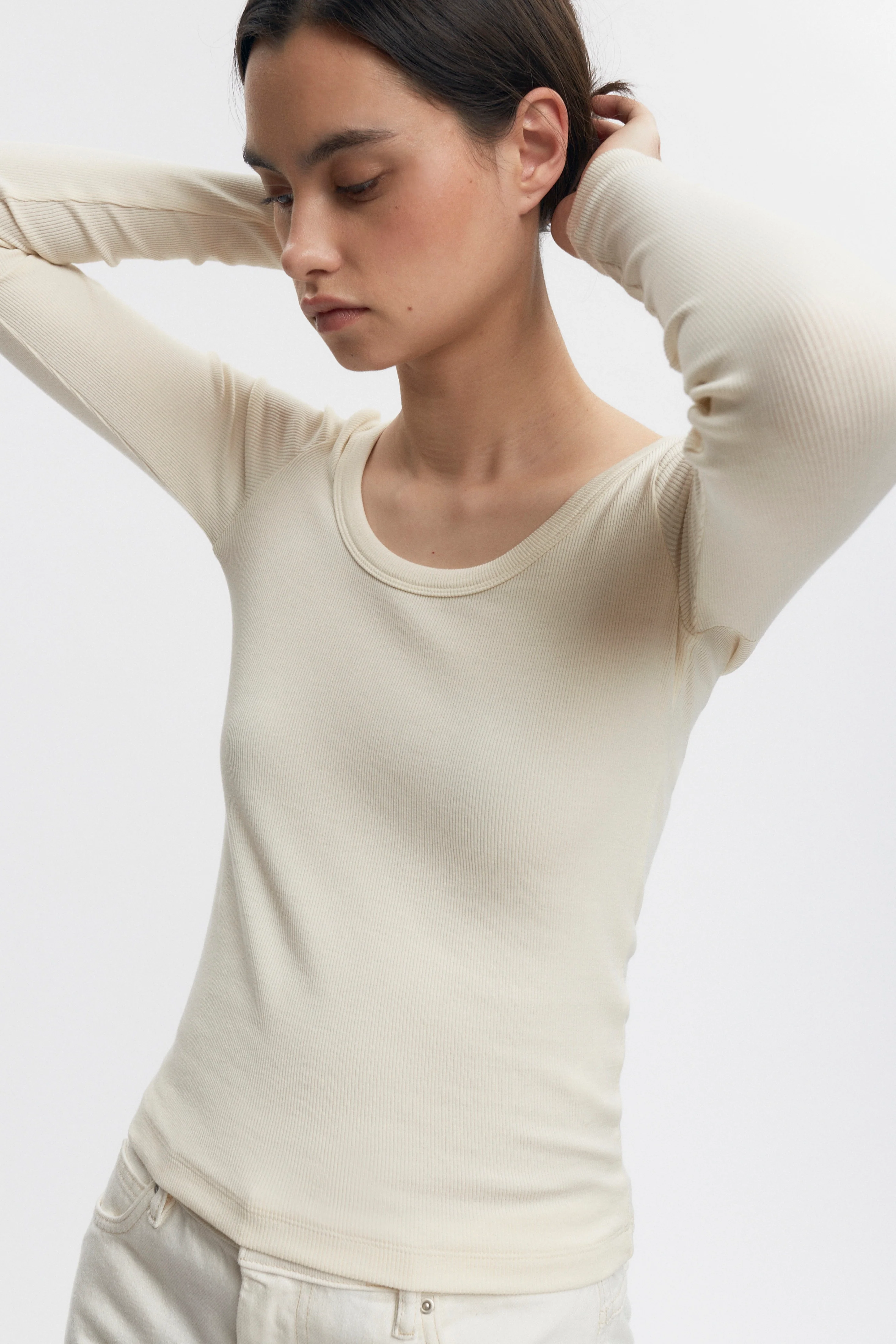 Women's Set Longsleeve in Marshmallow - Image 3