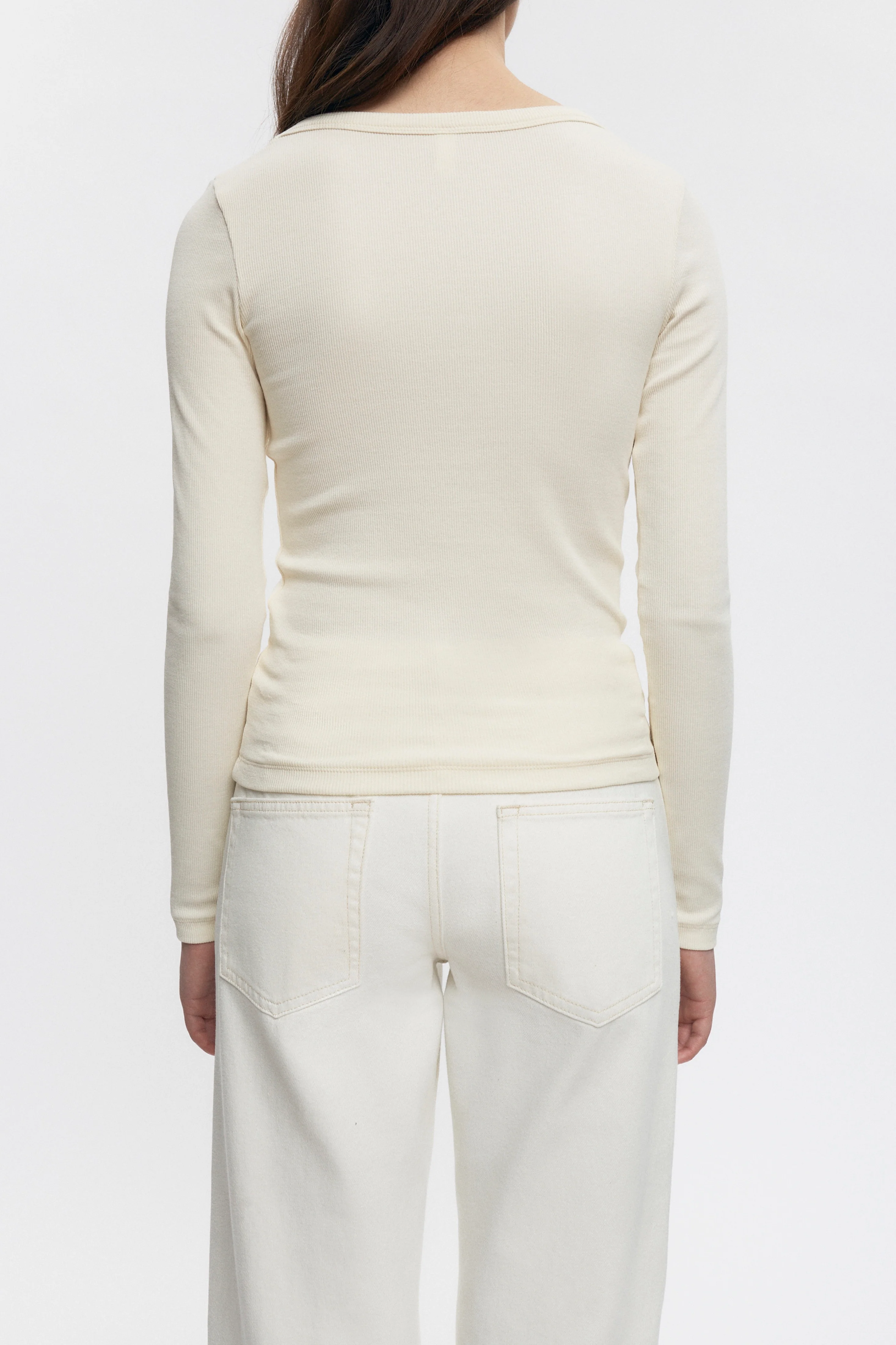 Women's Set Longsleeve in Marshmallow - Image 4