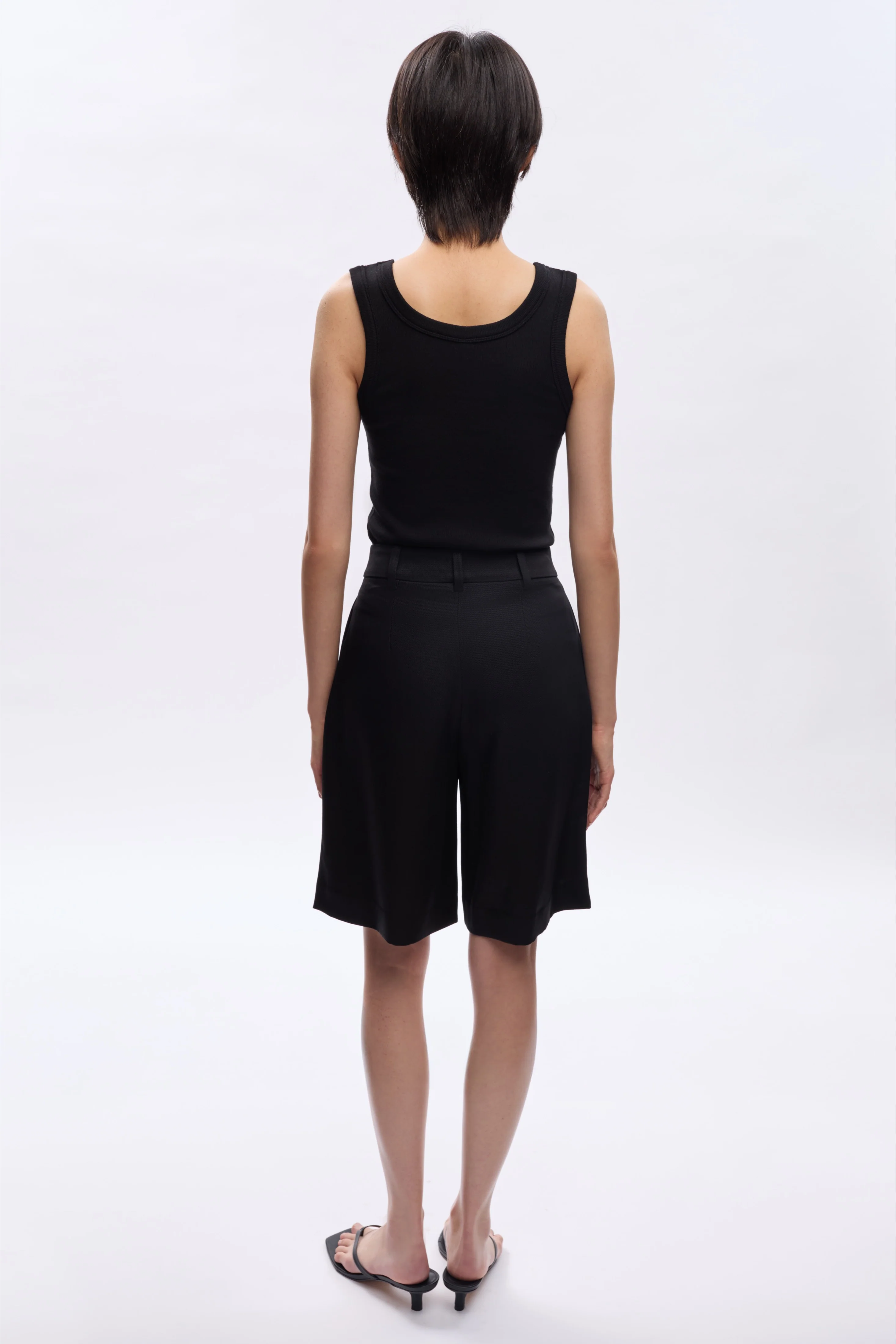 Women's Set Tank in Black - Image 5