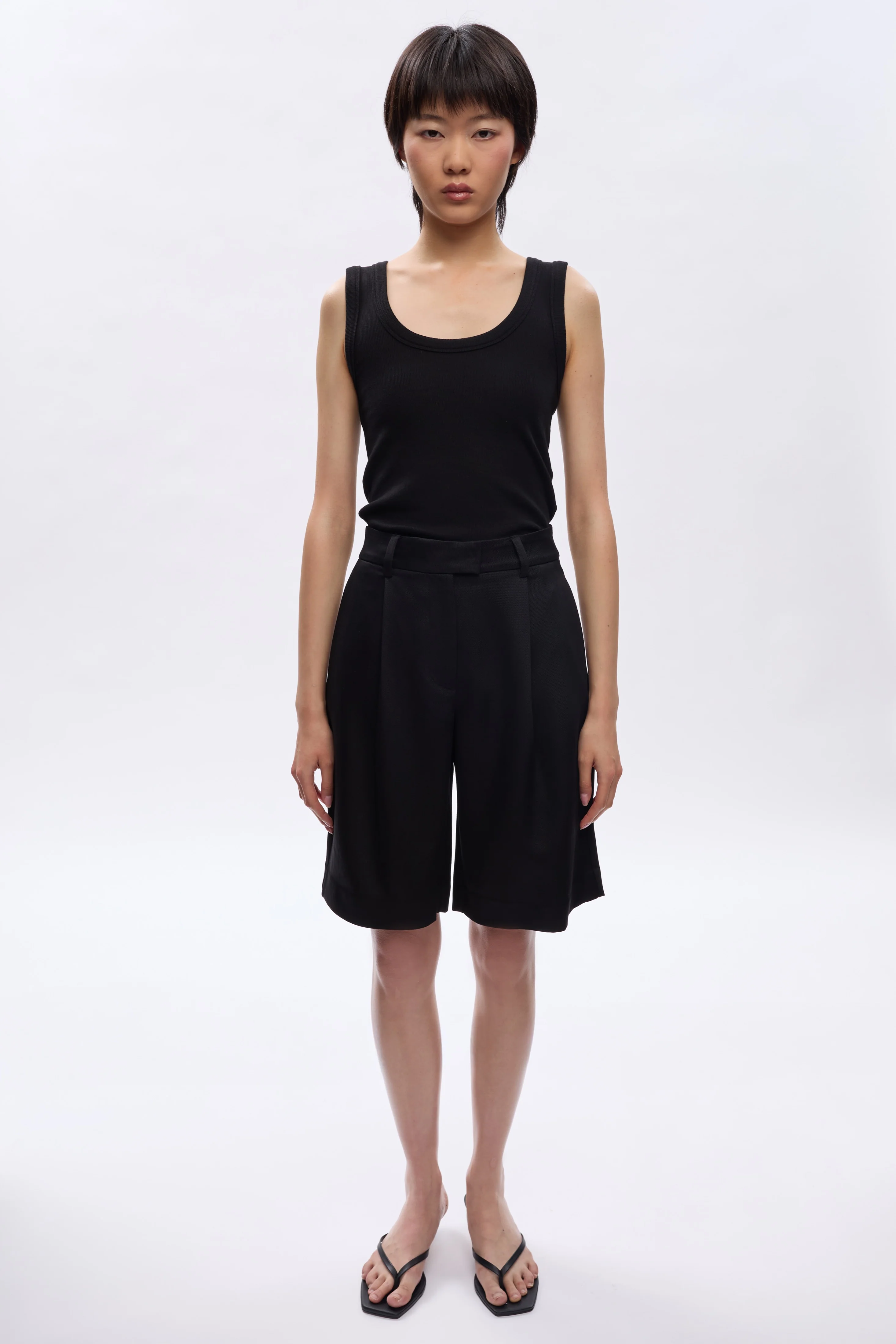Women's Set Tank in Black - Image 6