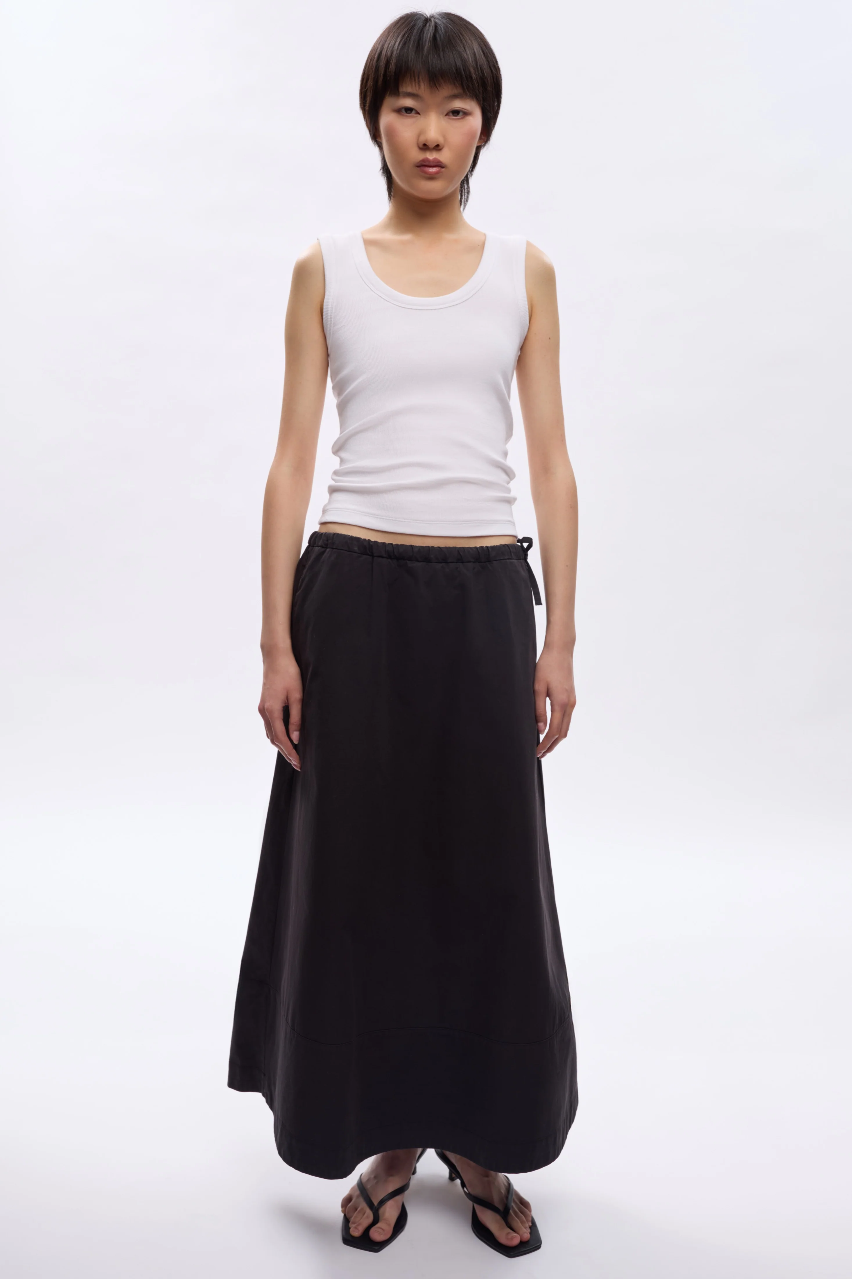 Women's Set Tank in White - Image 2