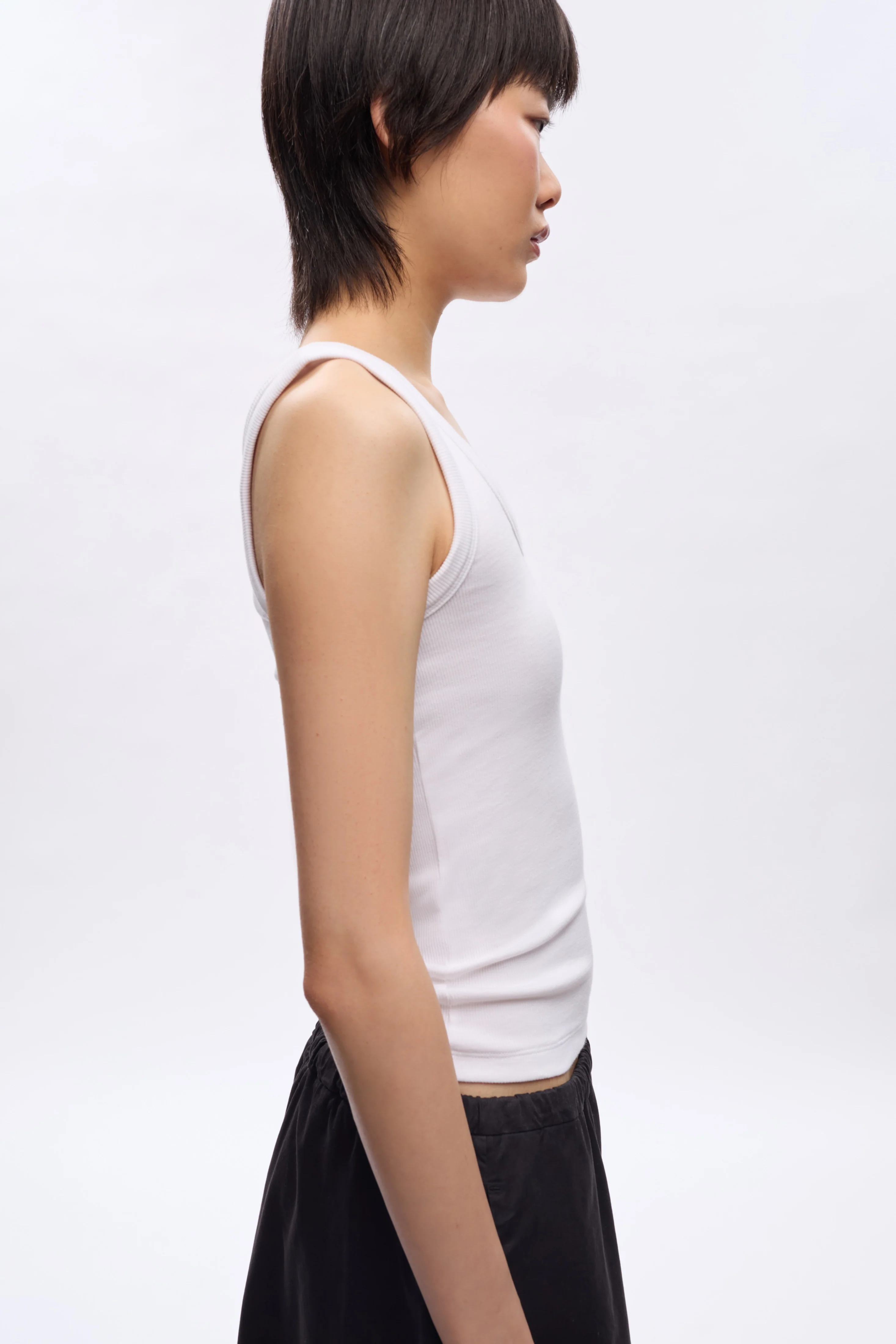Women's Set Tank in White - Image 3