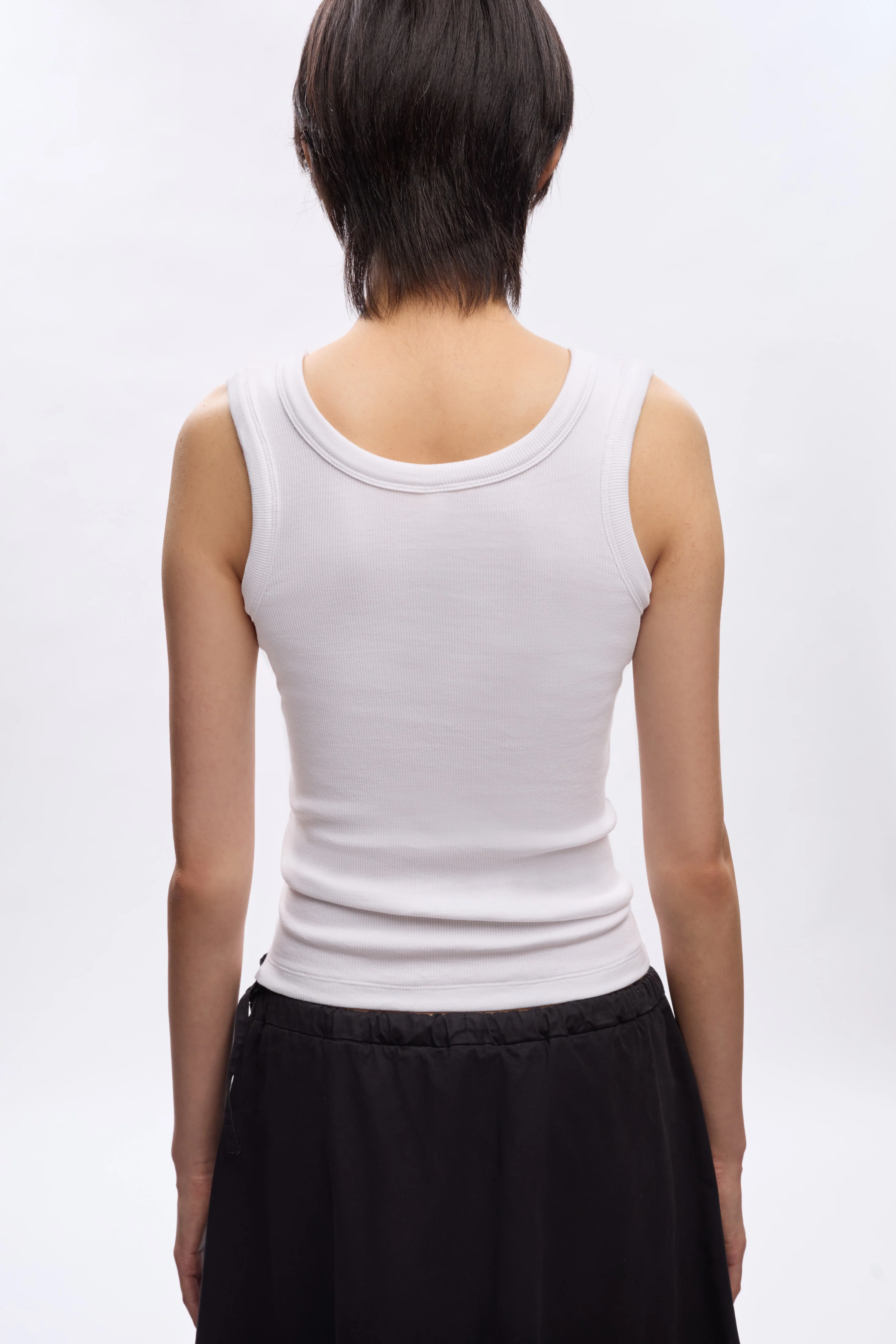Women's Set Tank in White - Image 4