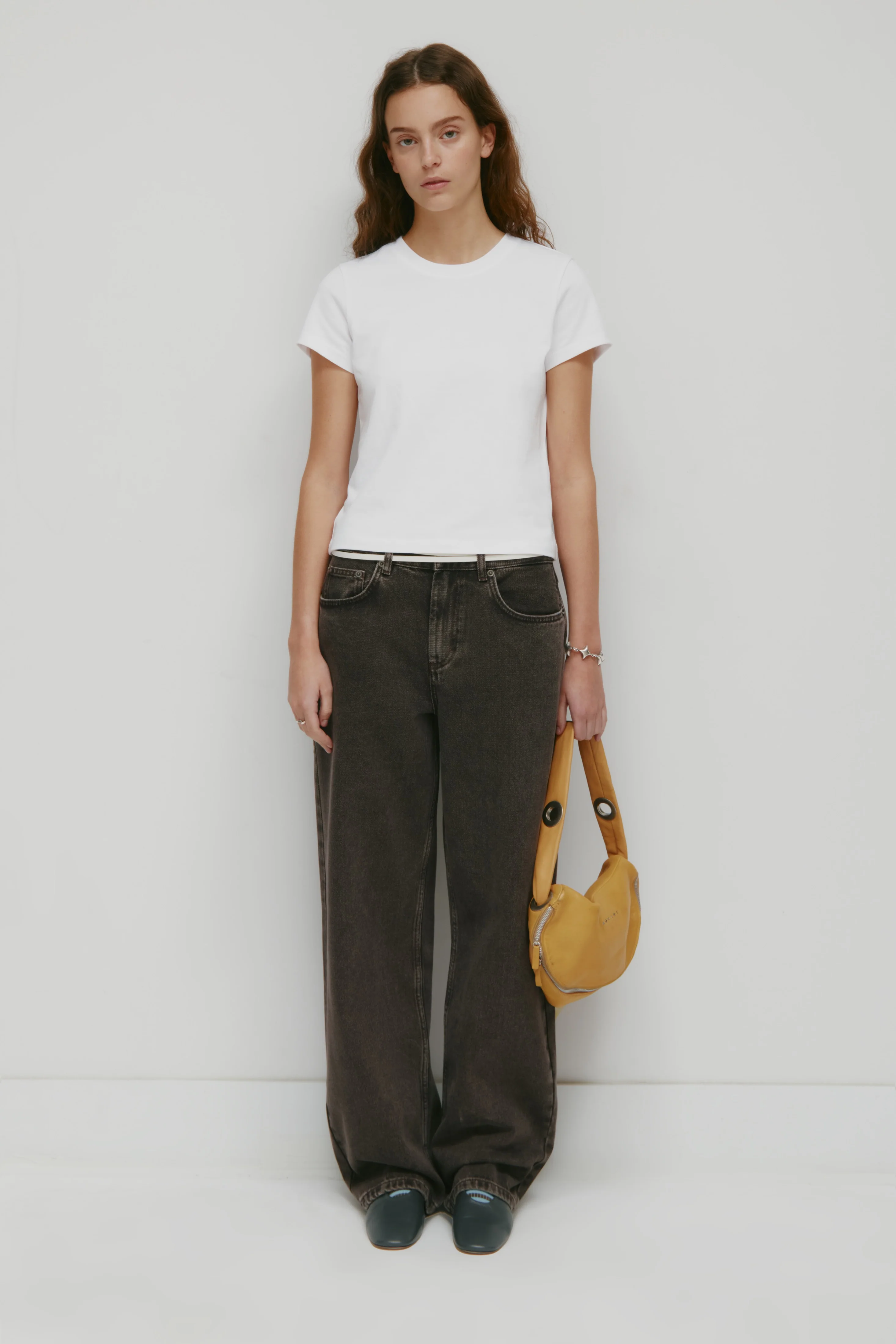 Women's Shrunken Tee in White - Image 2