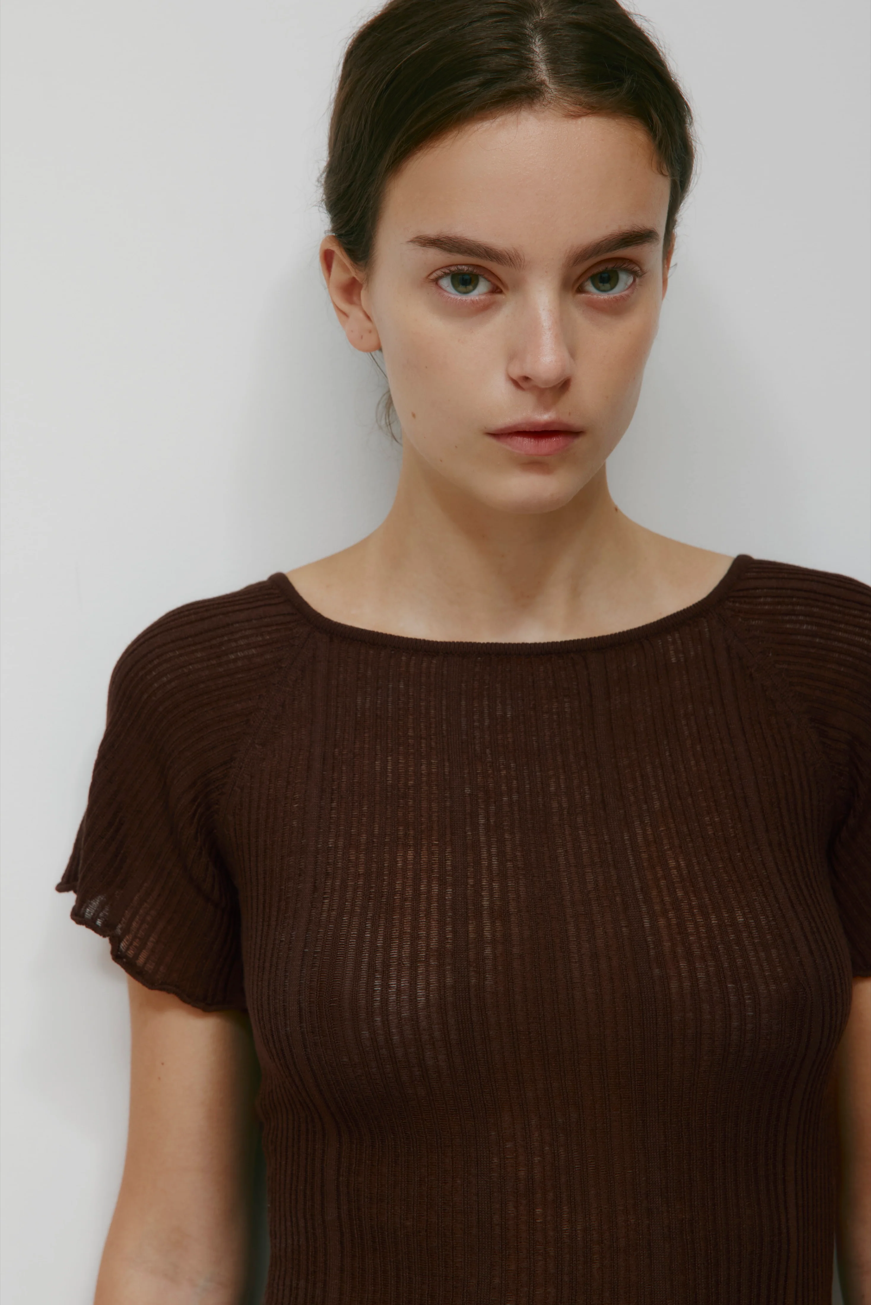 Women's Solis Ribbed Knit Top in Cocoa - Image 5