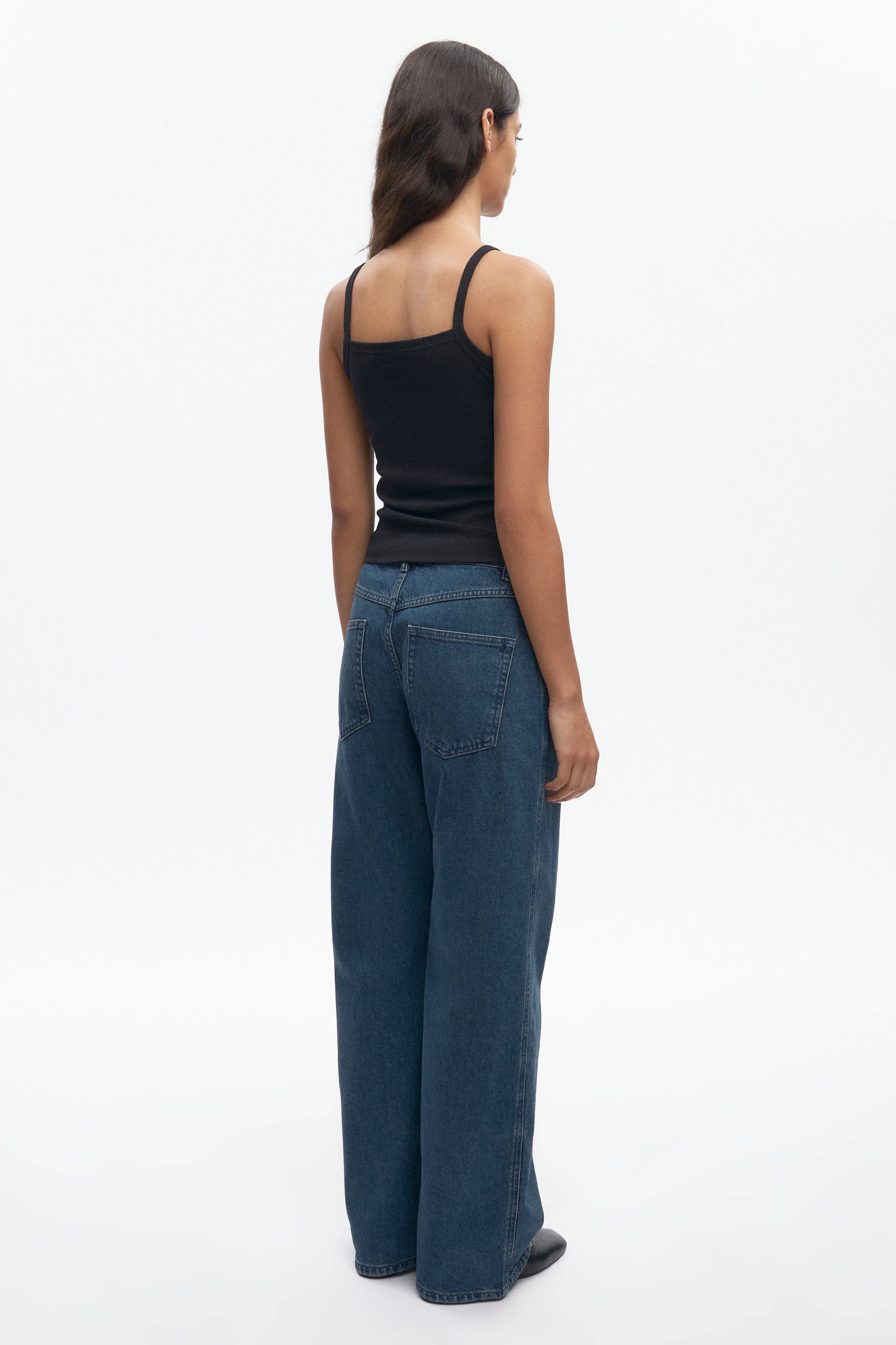 Women's Squared Cami in Black - Image 6