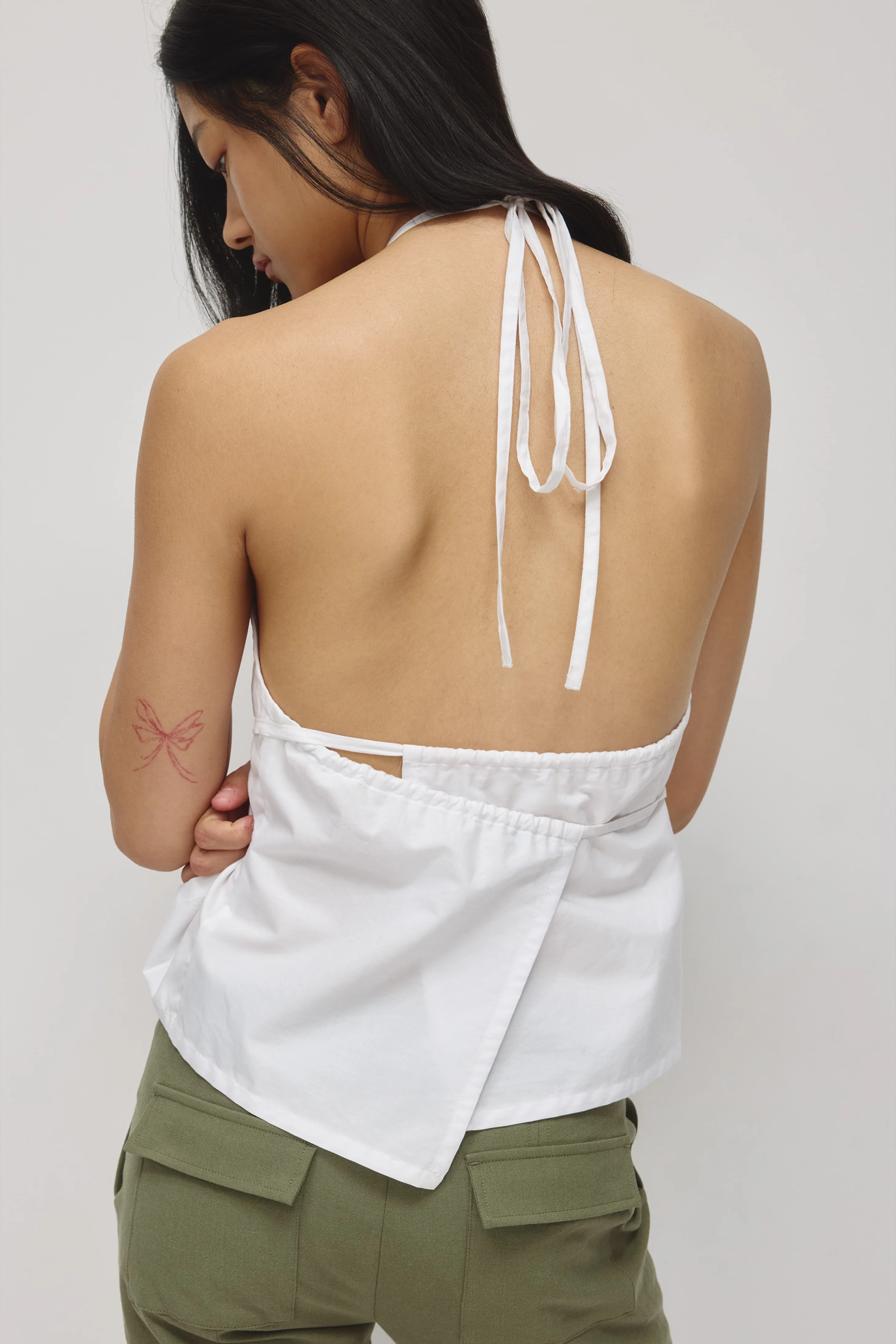 Women's Tala Apron Halter in White - Image 6