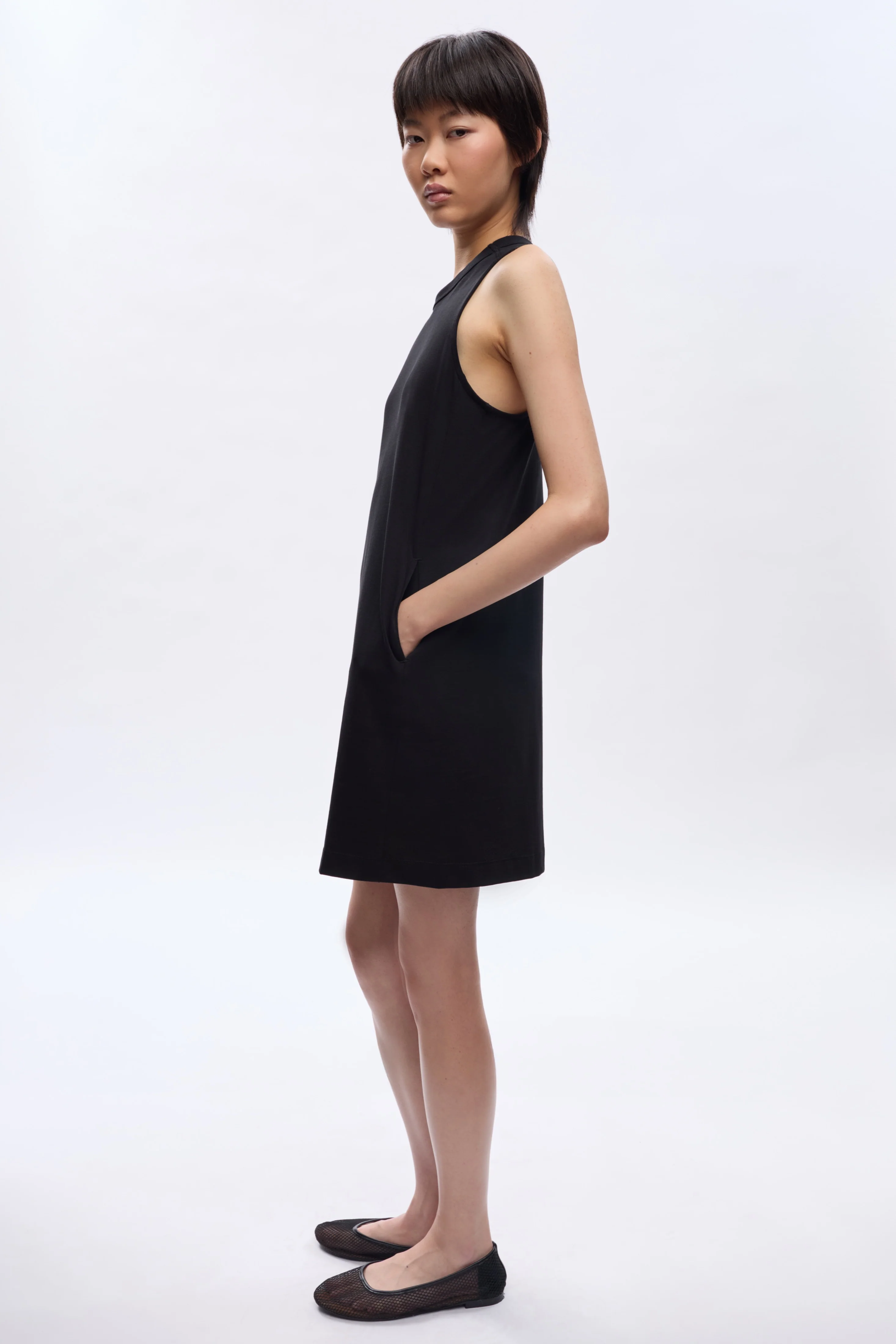 Women's Tank Dress in Black - Image 3