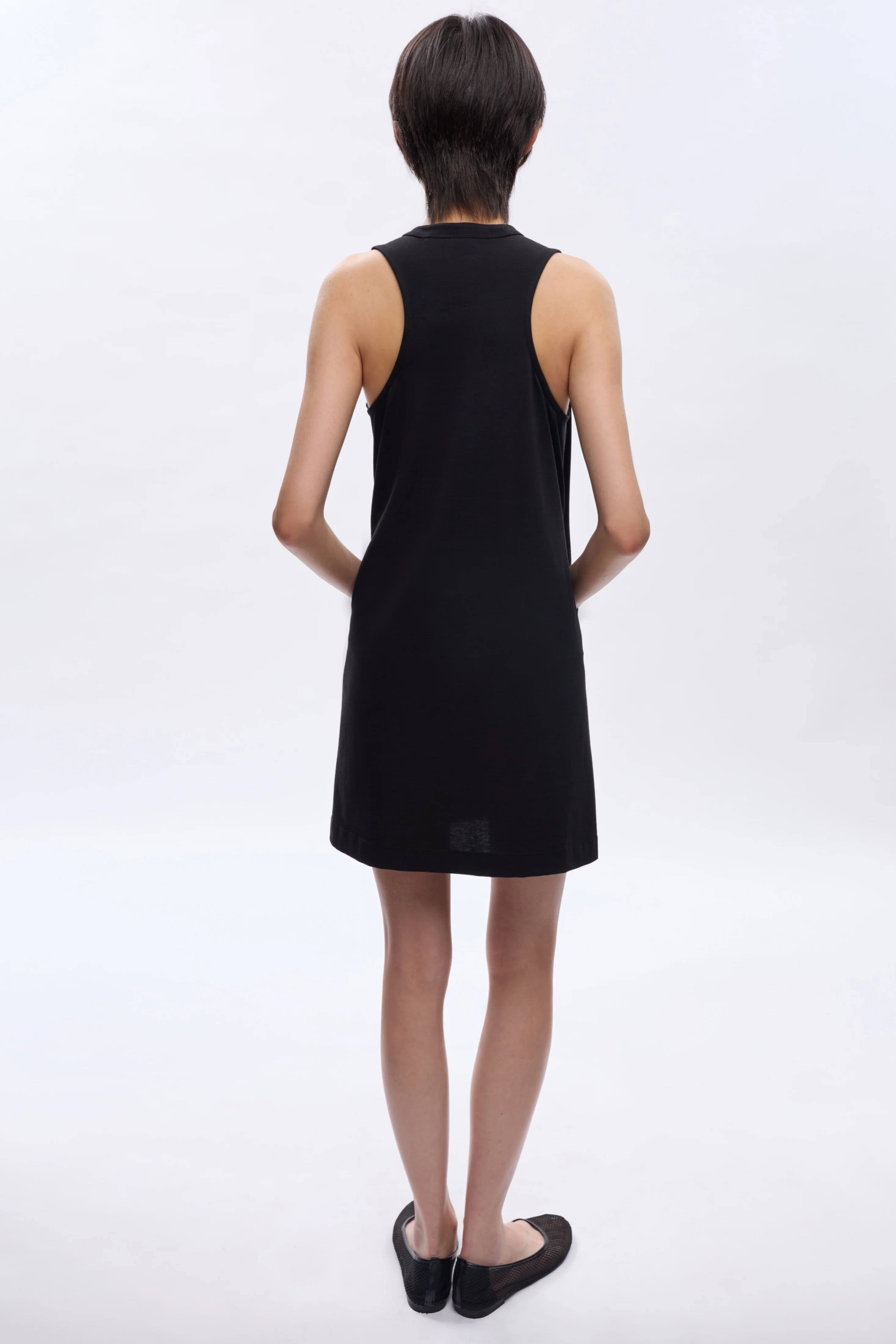 Women's Tank Dress in Black - Image 4