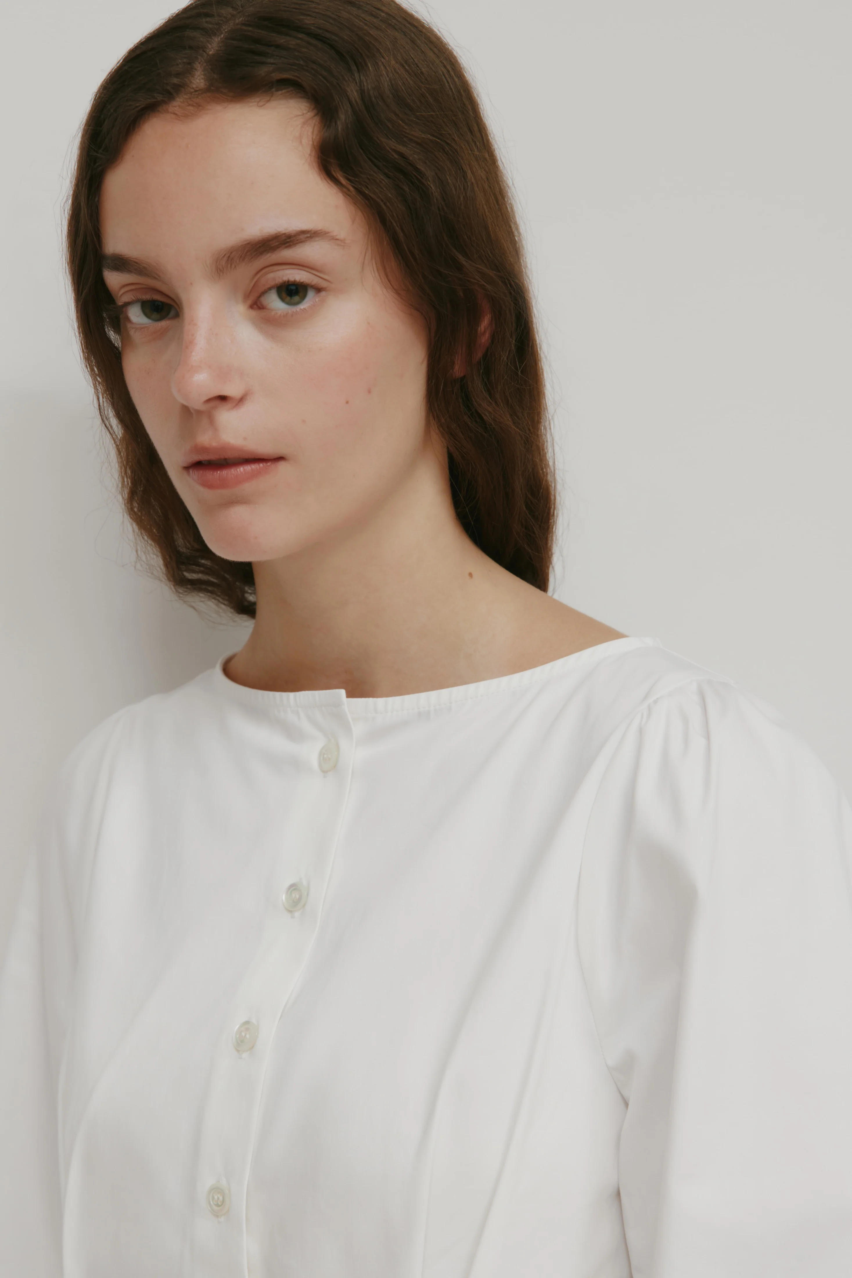 Women's Tara Poplin Blouse in White - Image 5