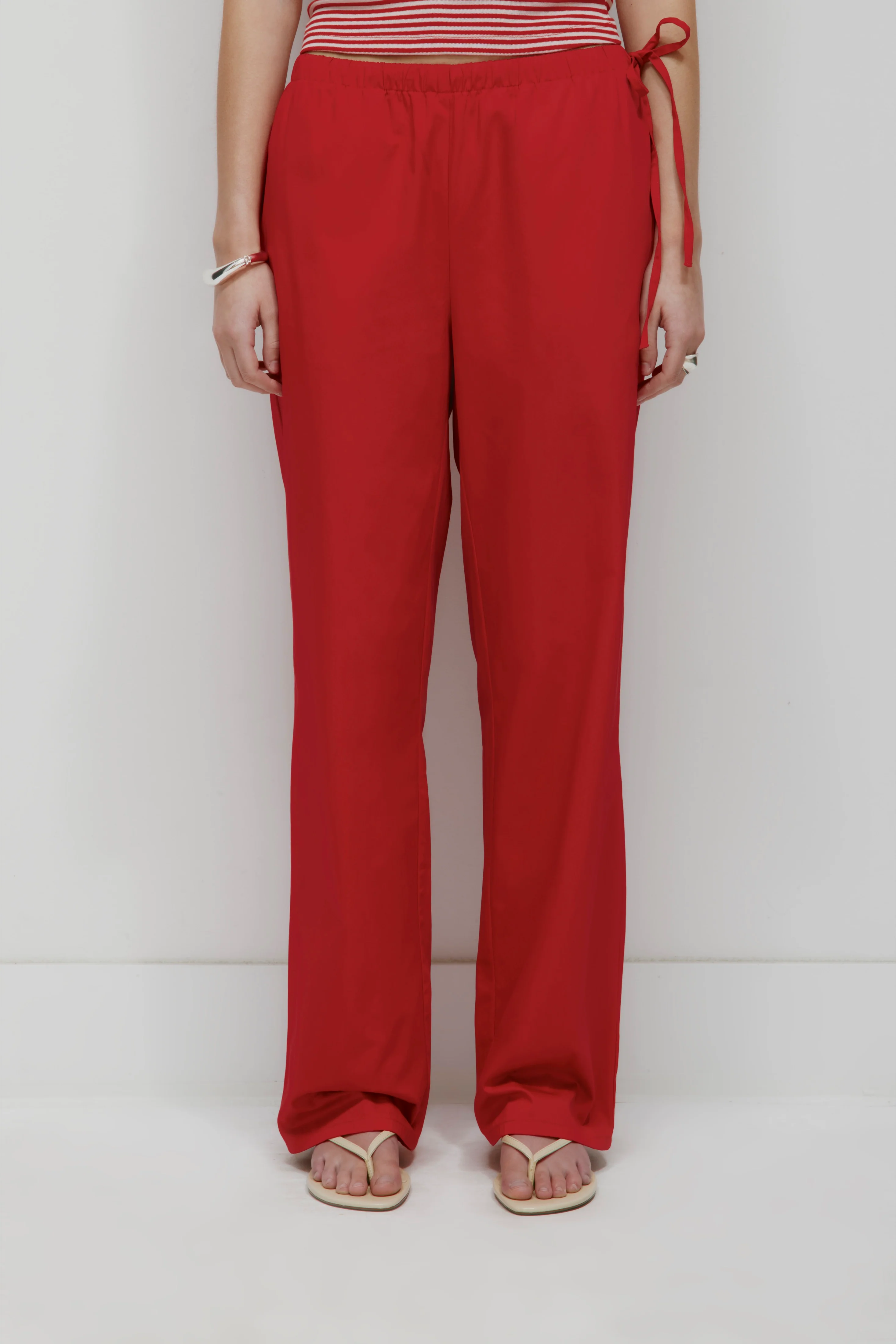 Women's Tara Poplin Pant in Salsa - Image 3