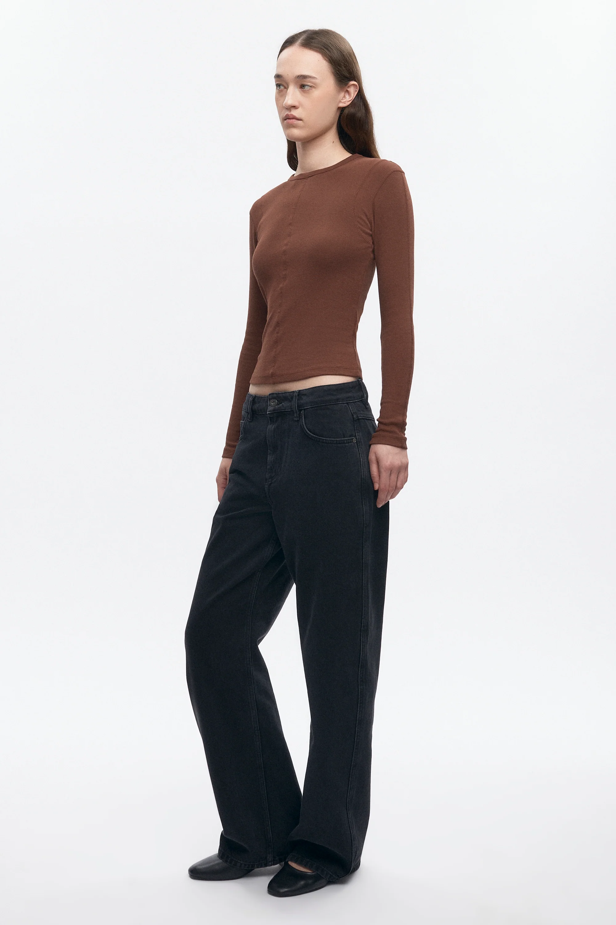 Women's Trace Longsleeve in Cocoa - Image 5