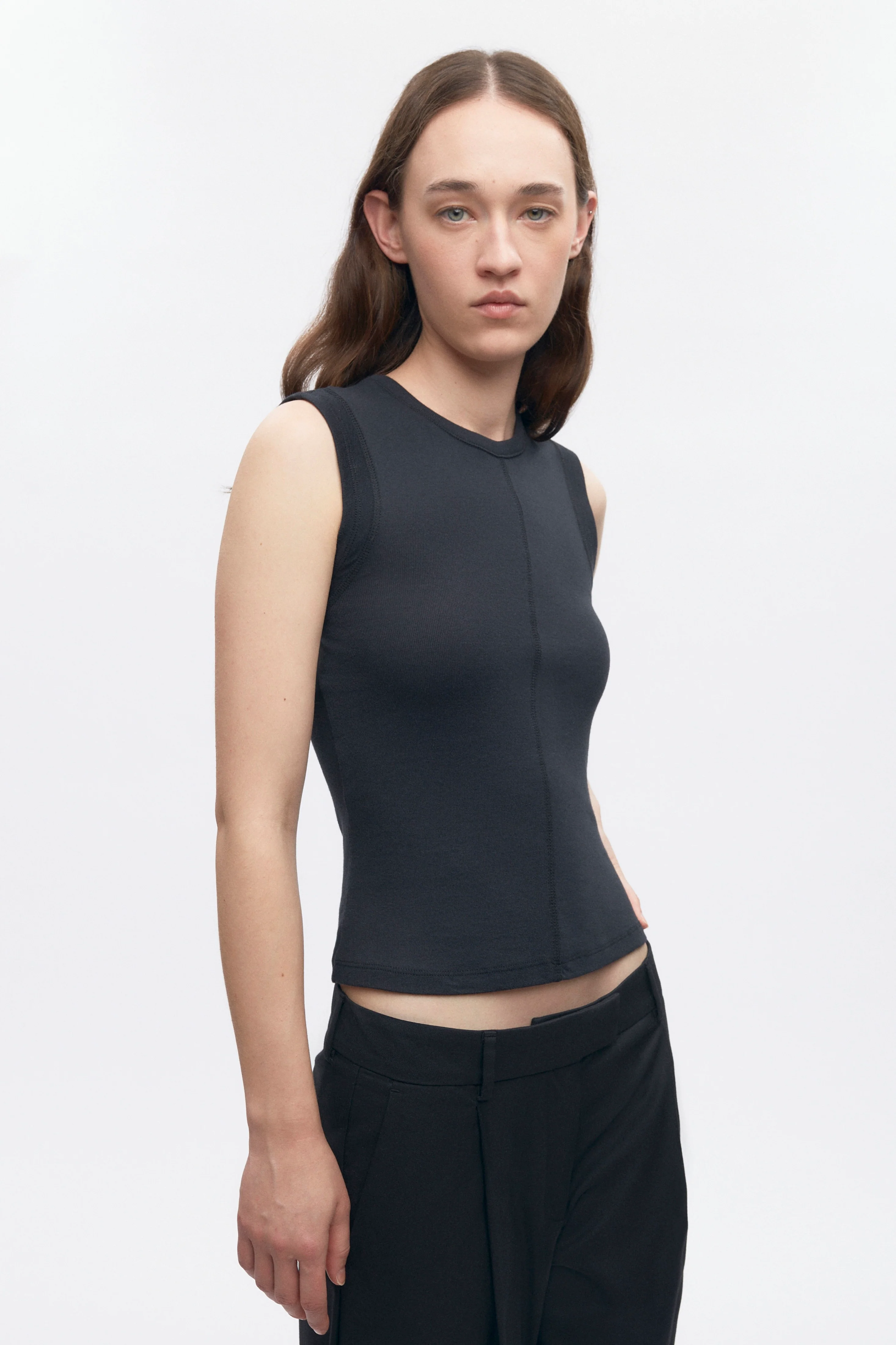 Women's Trace Tank in Black - Image 3