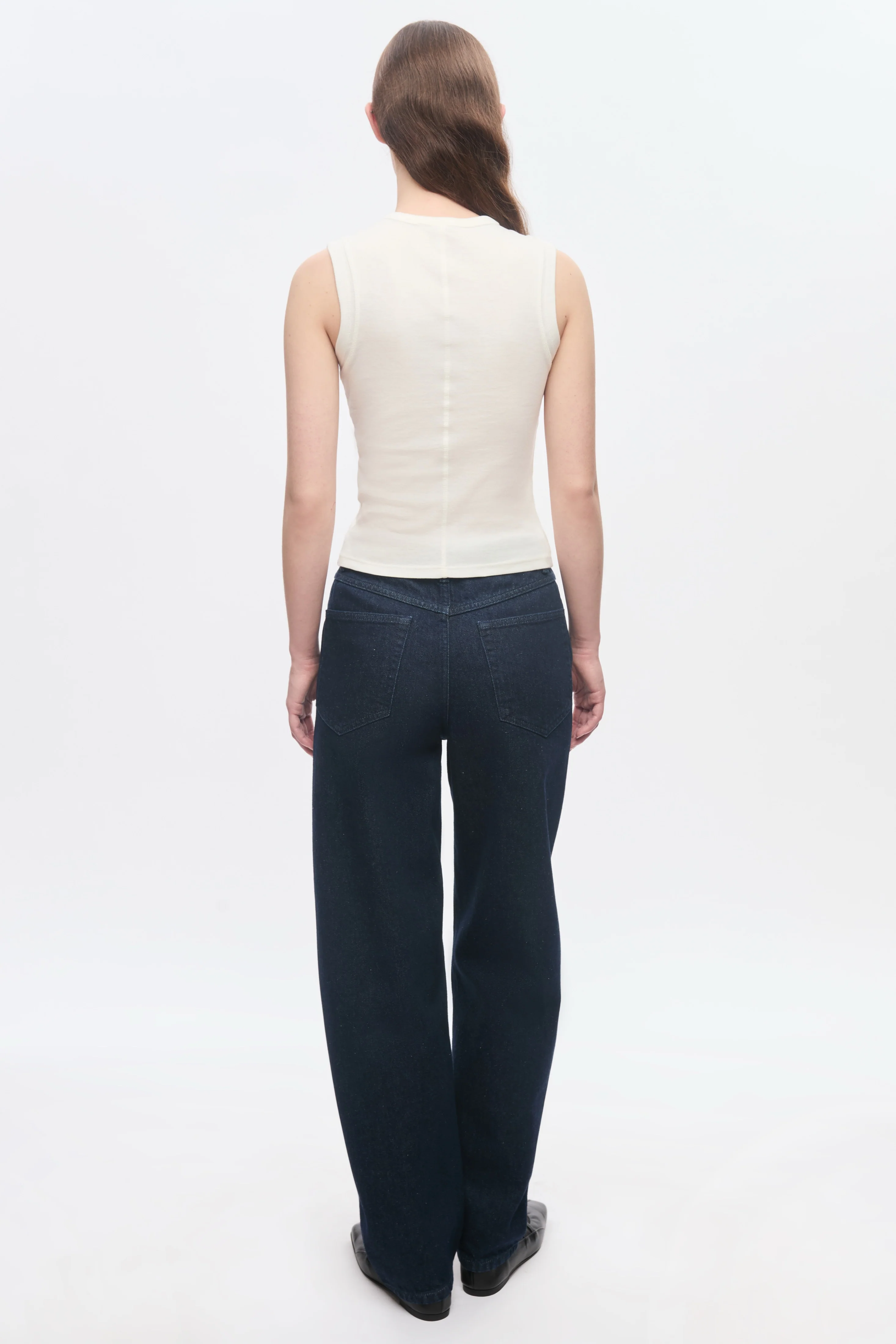 Women's Trace Tank in Marshmallow - Image 6