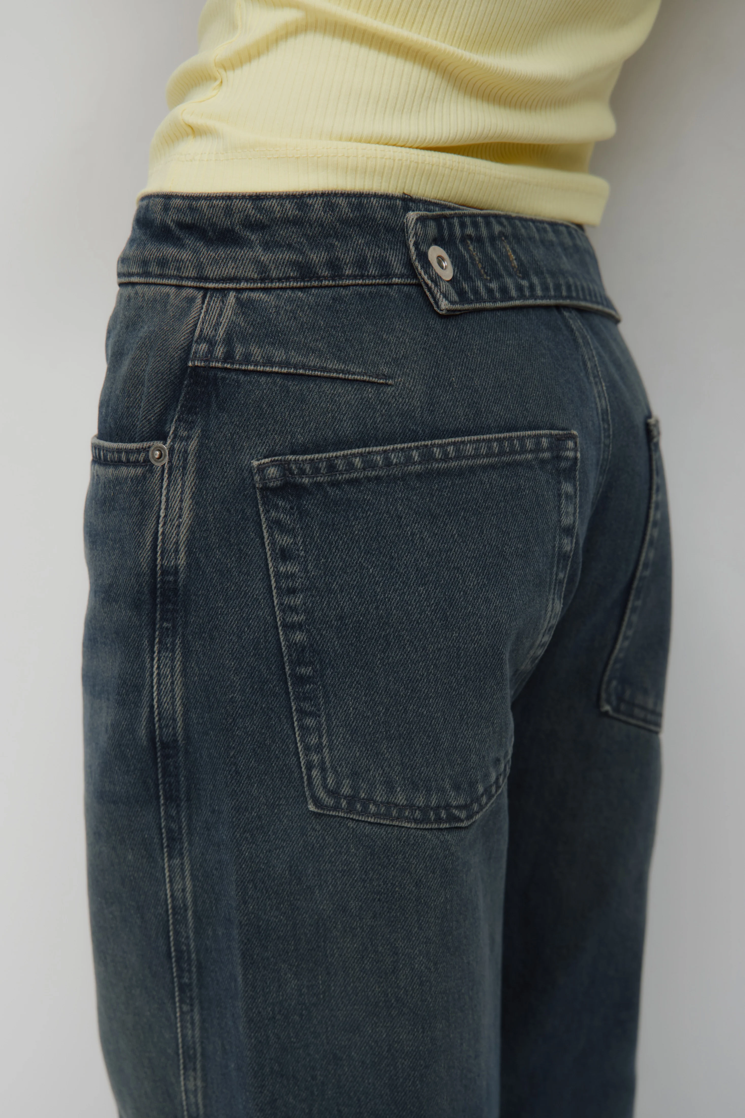 Women's Twisted Seam Denim in Storm Wash - Image 2