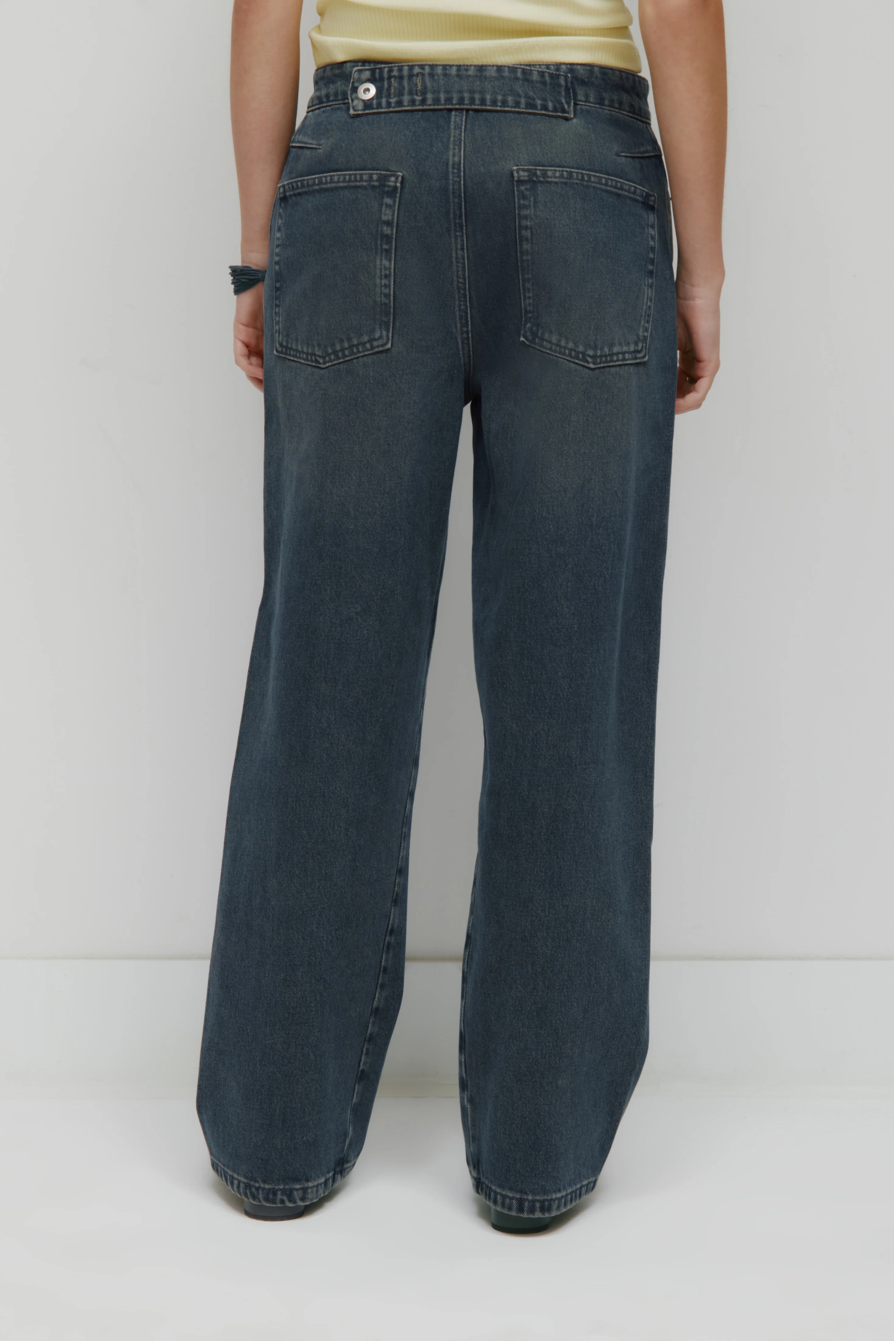 Women's Twisted Seam Denim in Storm Wash - Image 5