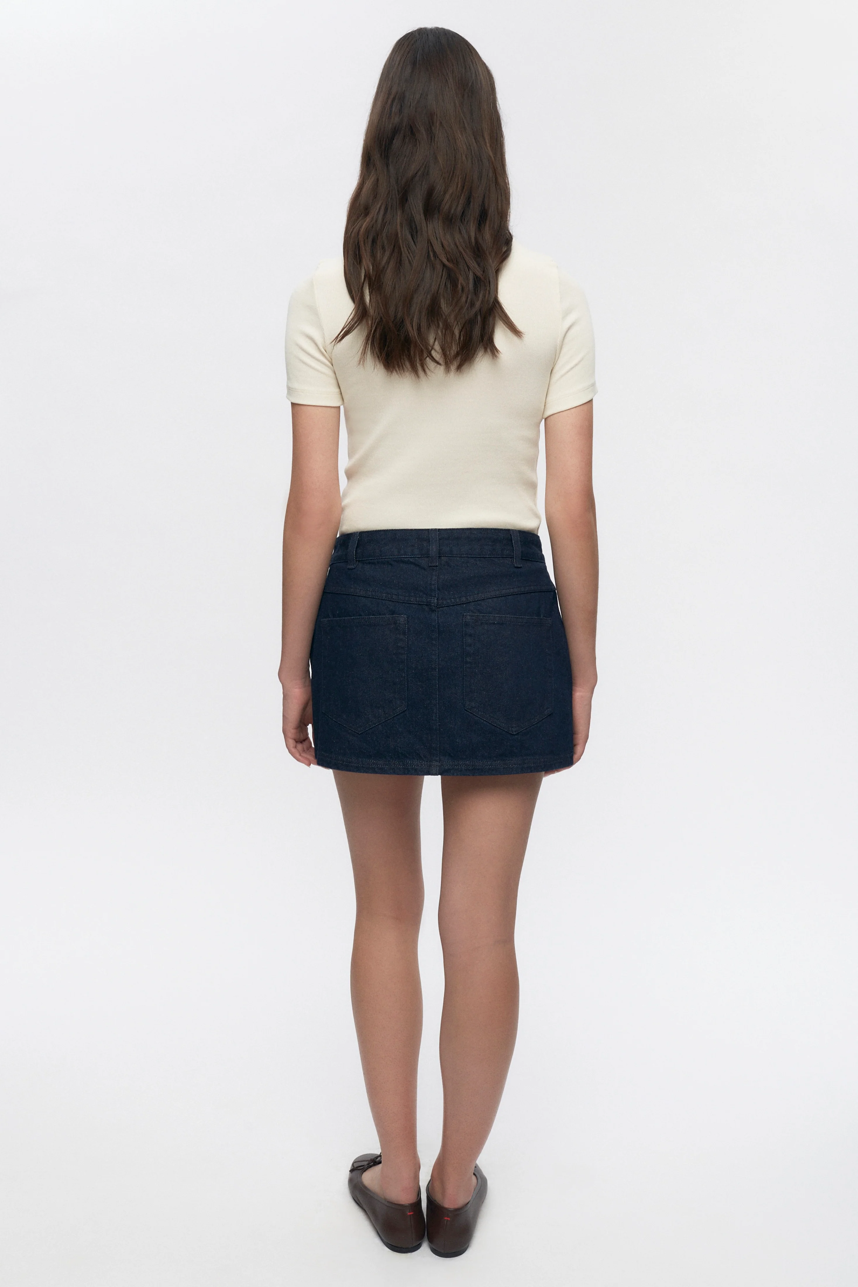 Women's Utility Denim Mini in Raw - Image 5