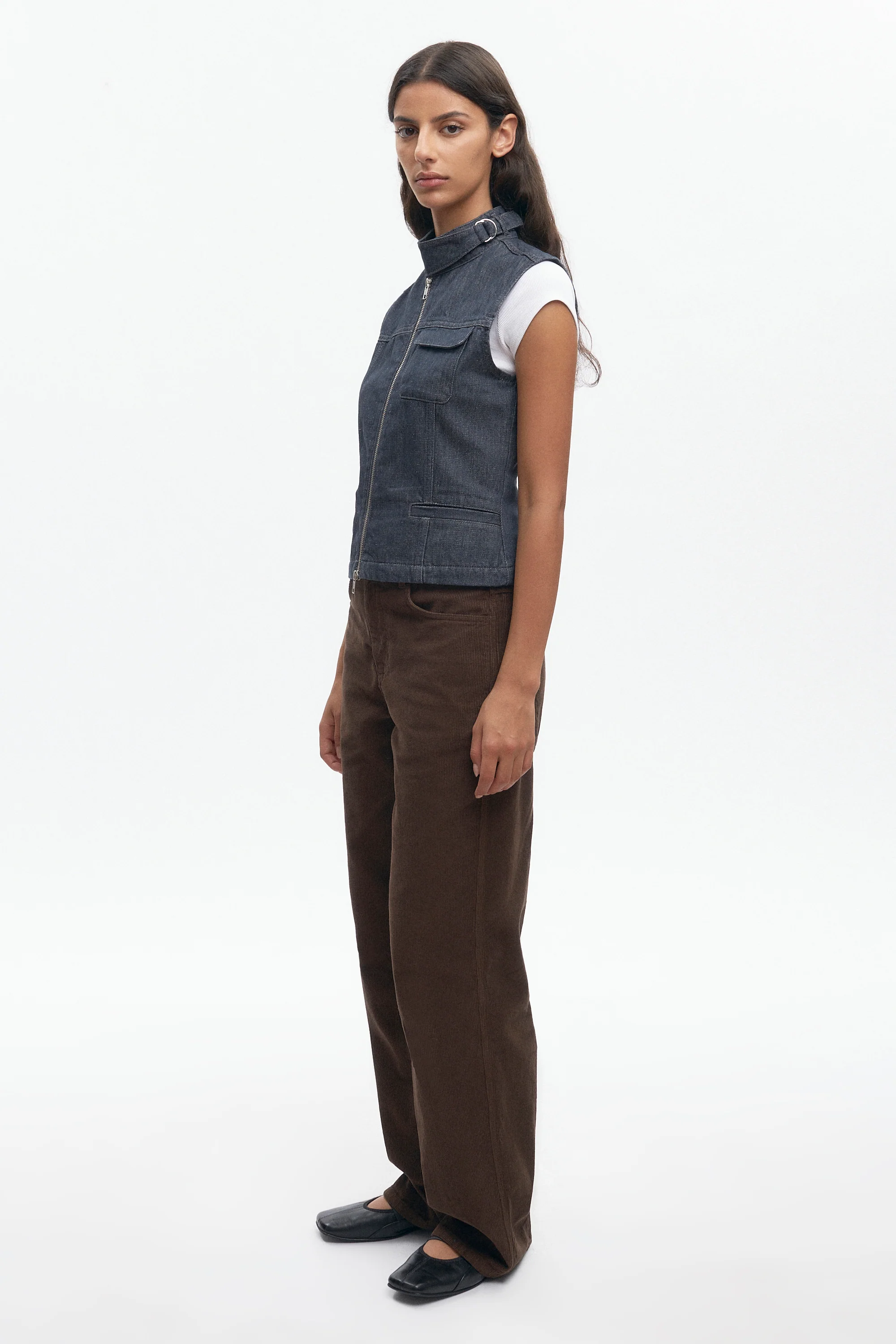 Women's Utility Vest in Grey - Image 5